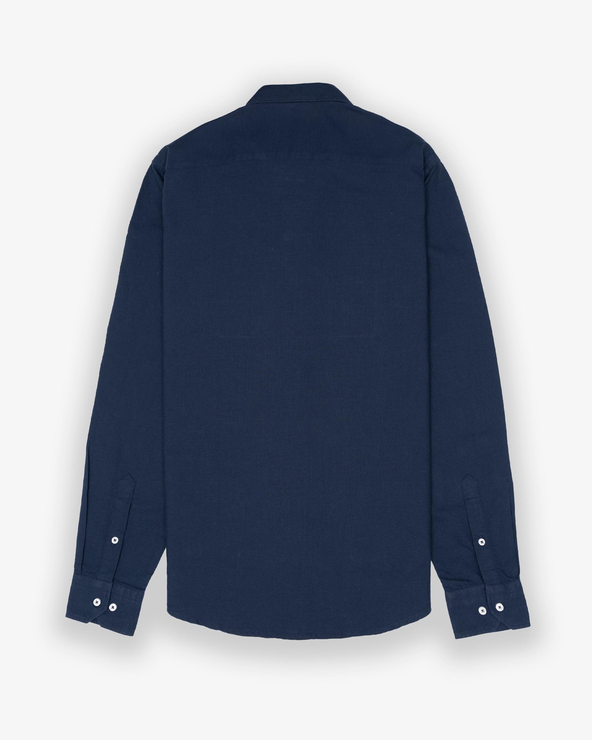 Imagen 2 de Camisa oxford de hombre slim de manga larga - Makarthy - Azul Azul