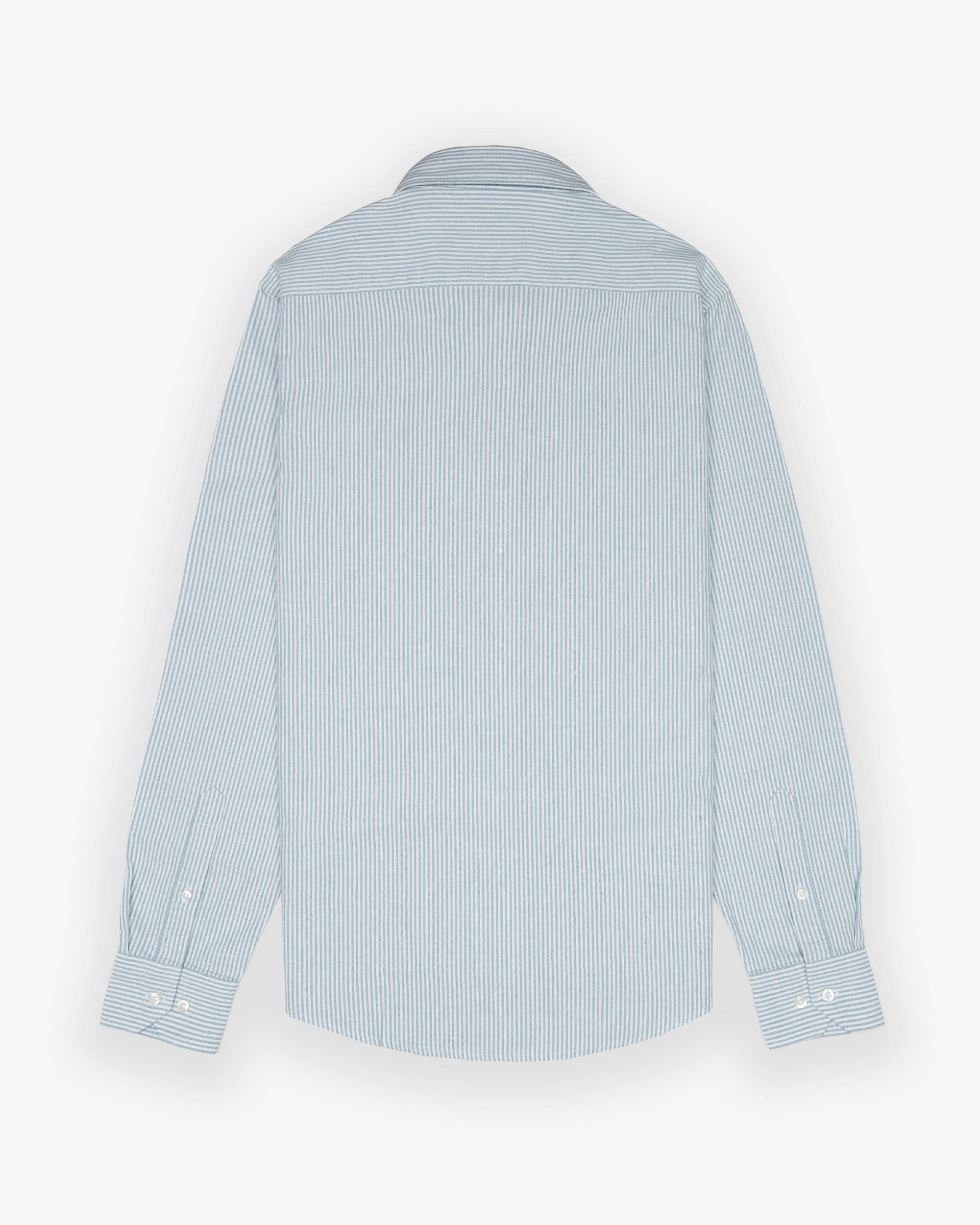 Imagen 2 de Camisa oxford de hombre slim con estampado de rayas - Makarthy - Humo Humo