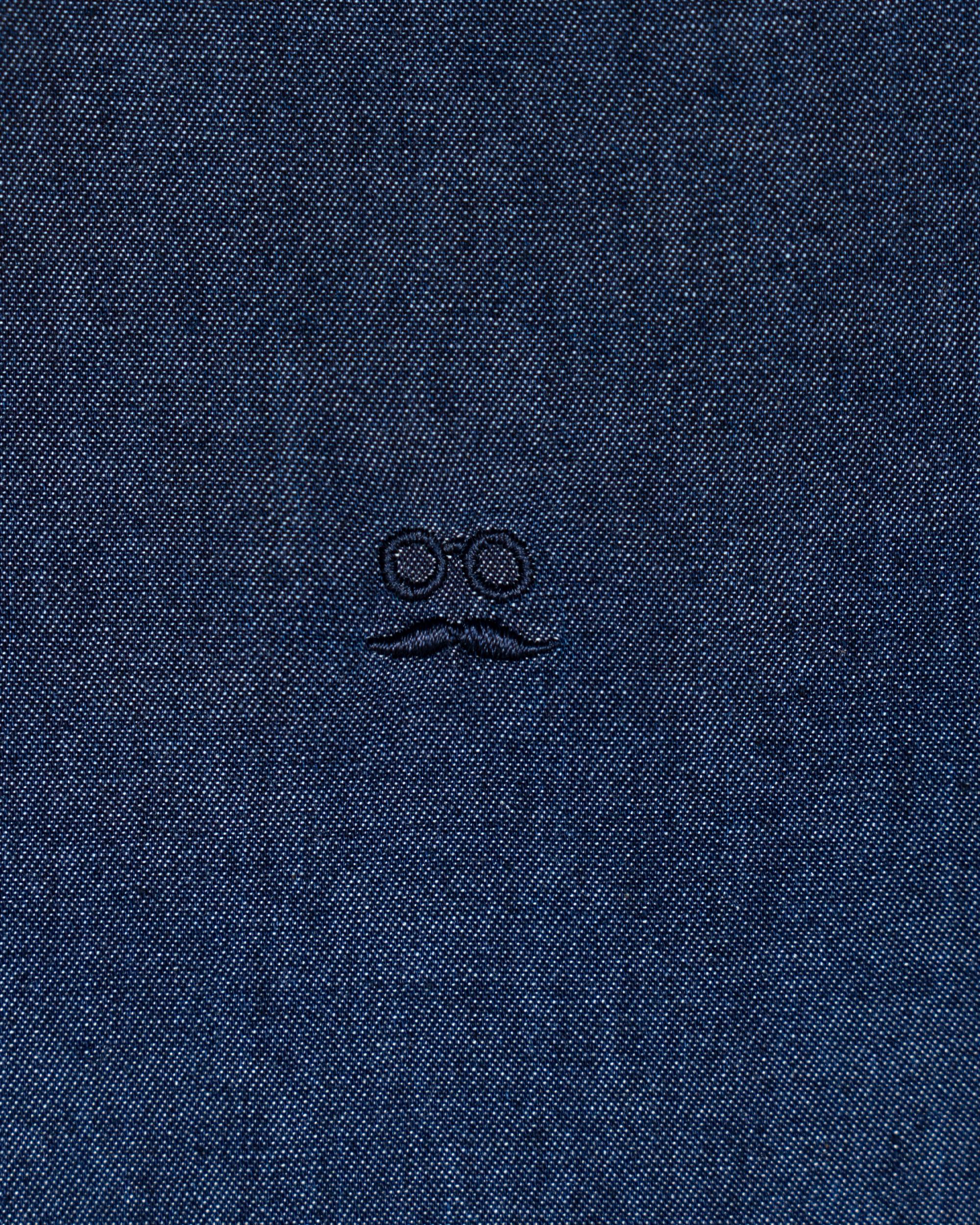 Imagen 2 de Camisa de hombre slim con cuello italiano - Makarthy - Índigo Índigo