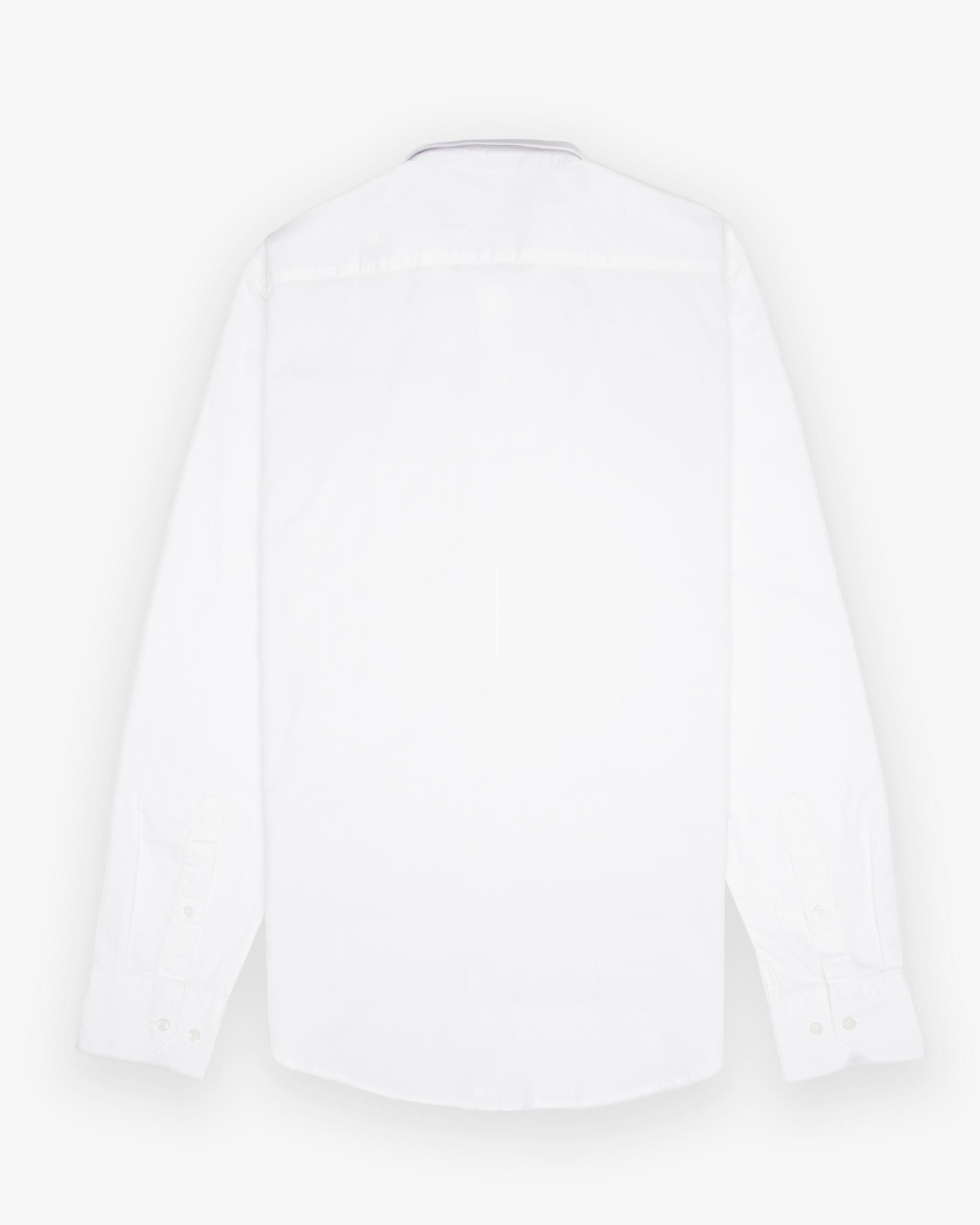 Camisa de hombre regular con cuello italiano - Makarthy - Blanco Blanco-2