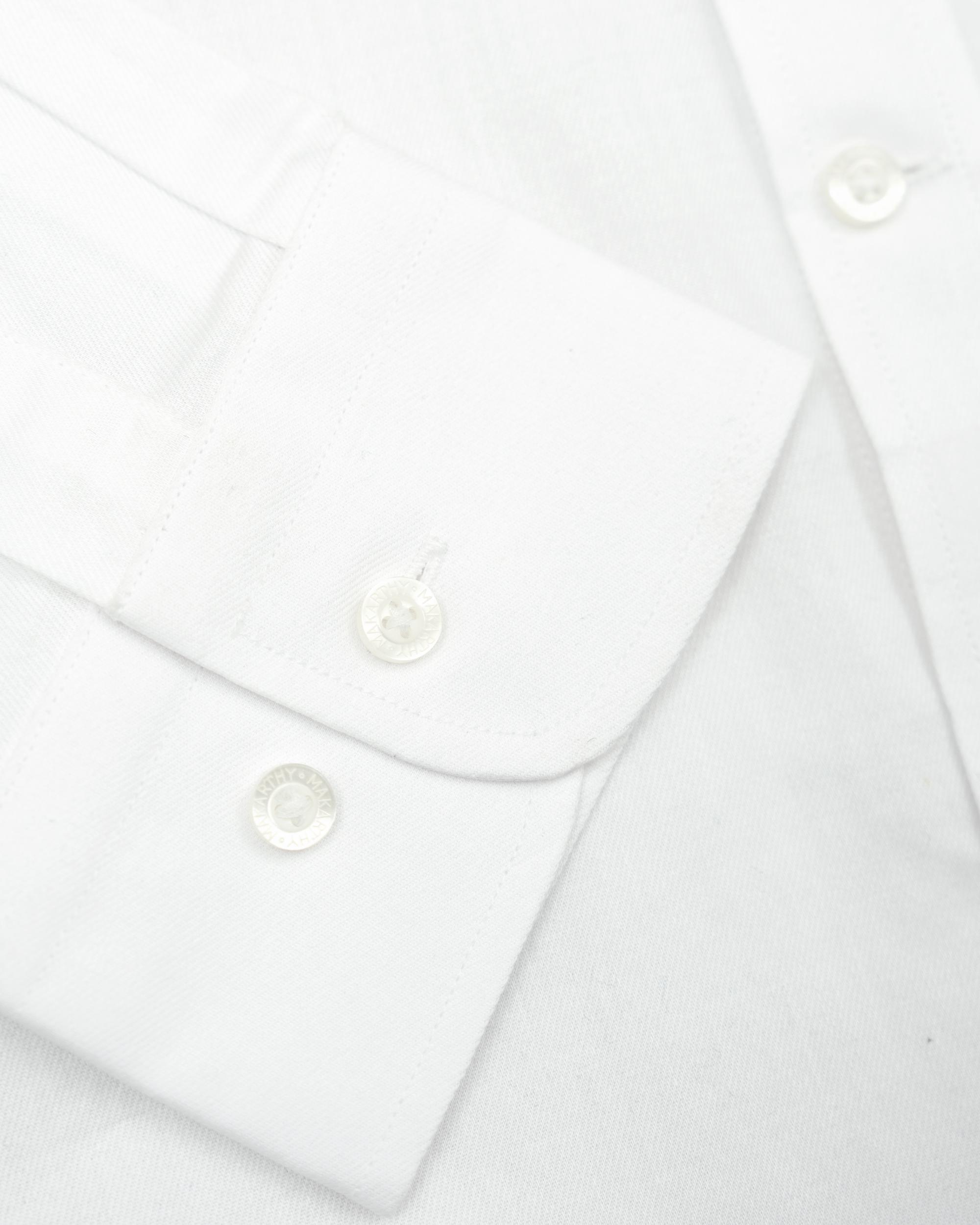 Imagen 4 de Camisa de vestir de hombre slim de manga larga - Makarthy - Blanco Blanco
