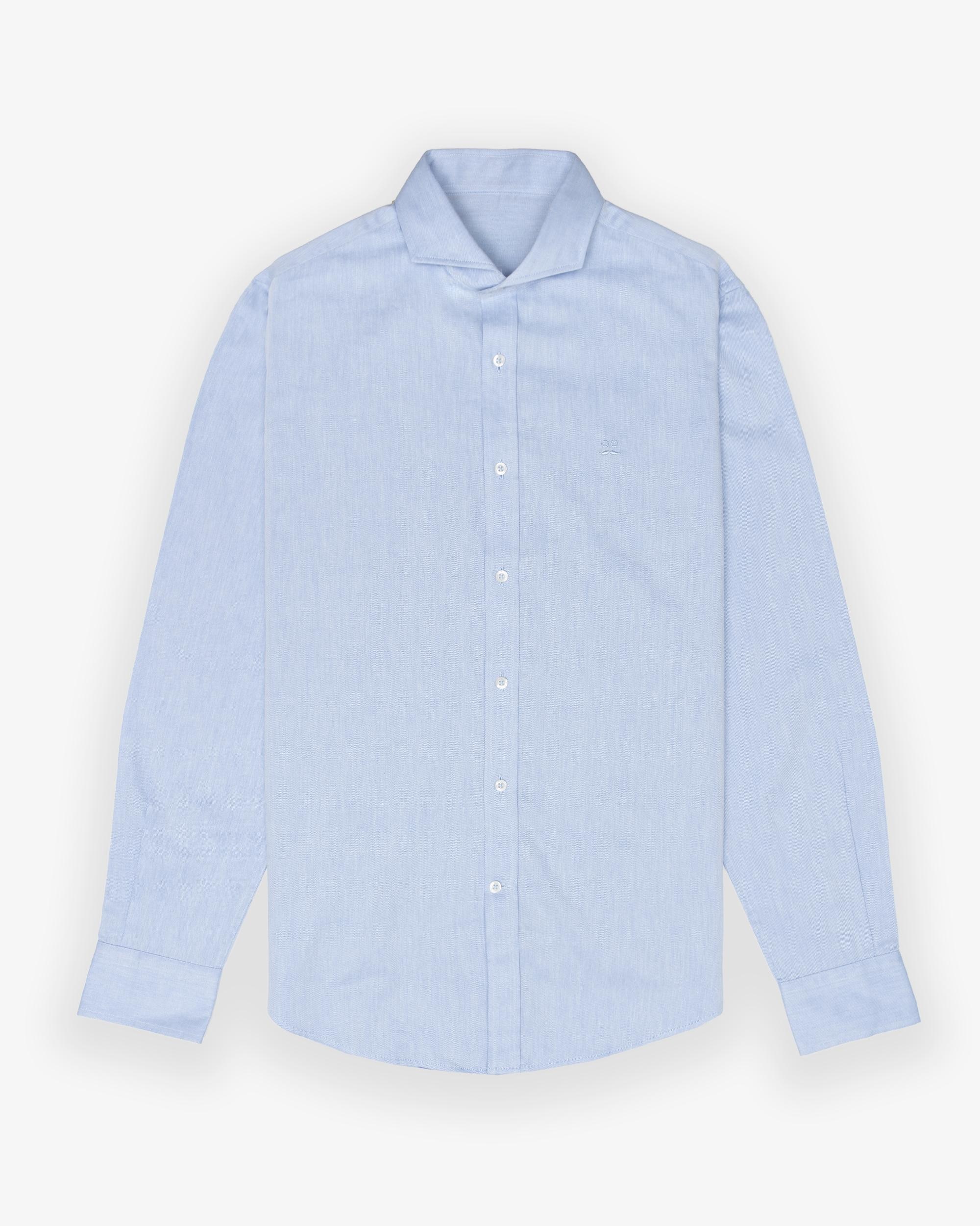 Camisa de vestir de hombre slim de manga larga - Makarthy - Azul celeste Azul celeste-3
