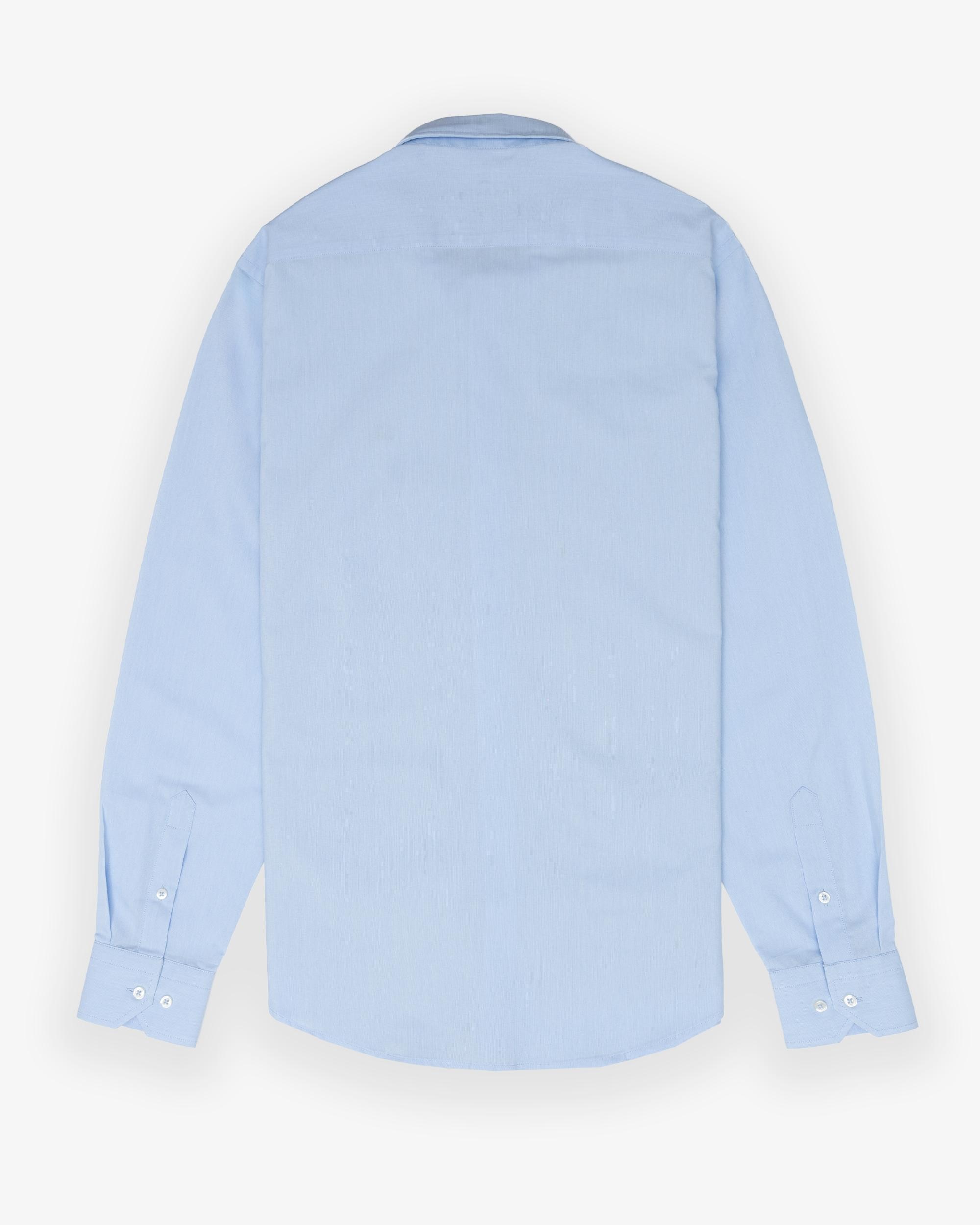 Imagen 2 de Camisa de hombre slim con tejido fil a fil - Makarthy - Azul celeste Azul celeste