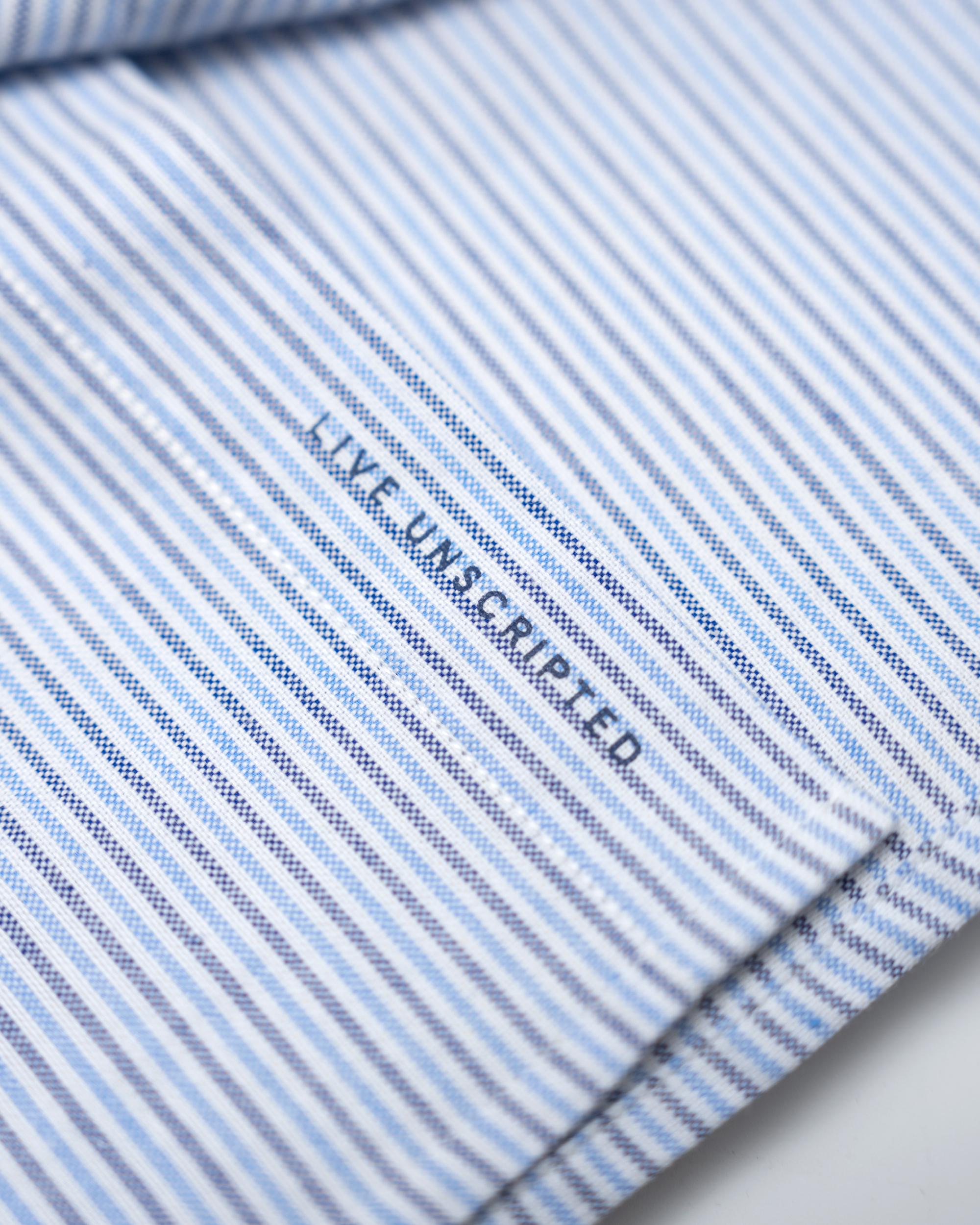 Imagen 4 de Camisa de hombre slim con cuello italiano - Makarthy - Azul Azul