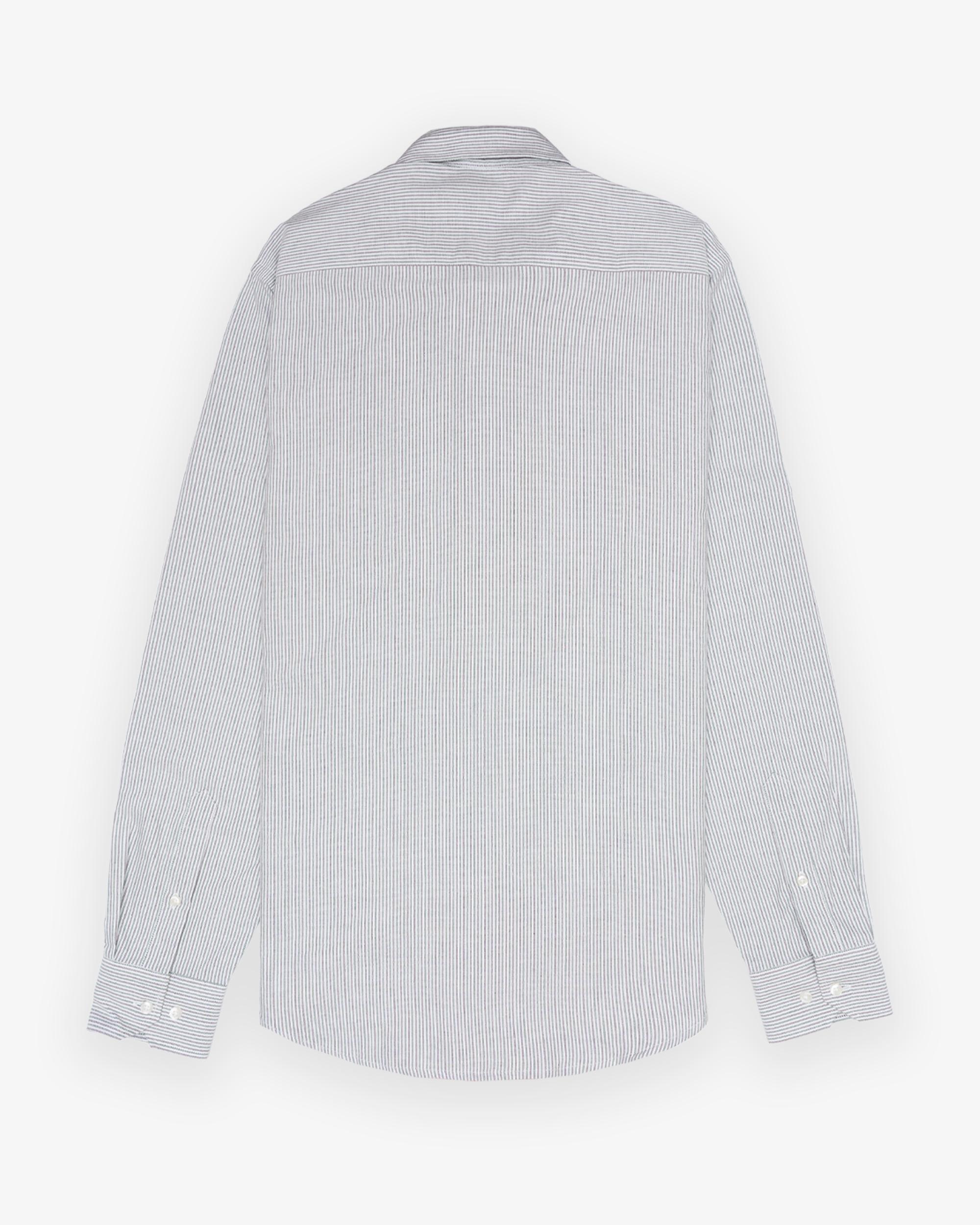 Imagen 2 de Camisa de hombre slim con cuello italiano - Makarthy - Verde Verde