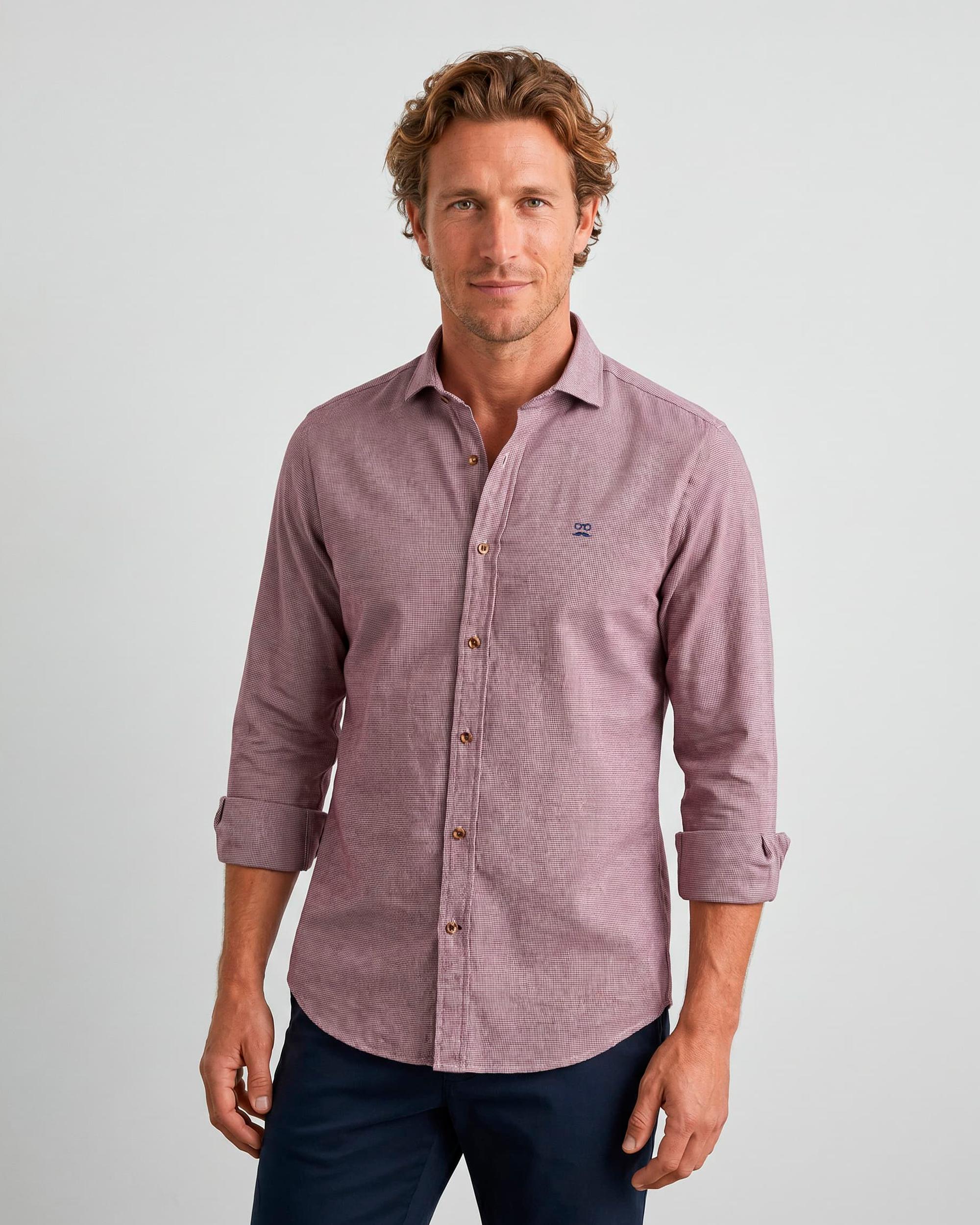 Imagen 1 de Camisa de hombre slim con estampado de cuadros Rojo / Blanco