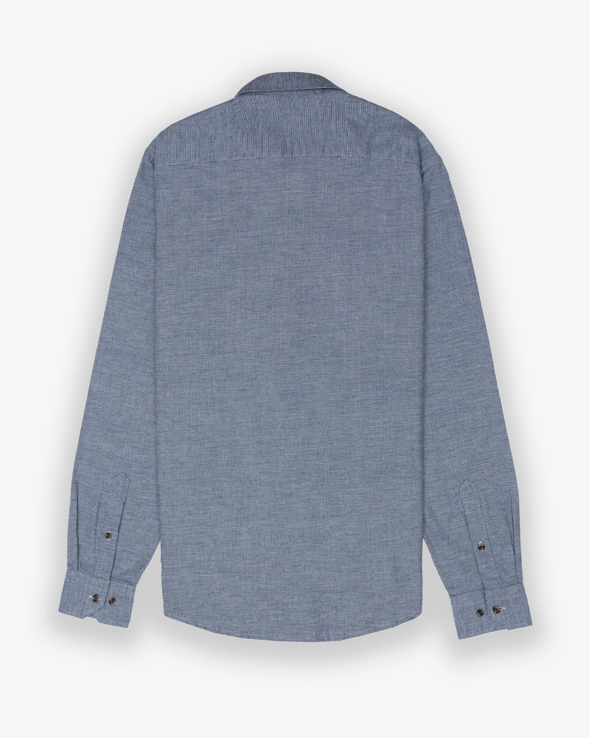 Imagen 2 de Camisa de hombre slim con estampado de cuadros - Makarthy - Azul / Blanco Azul / Blanco