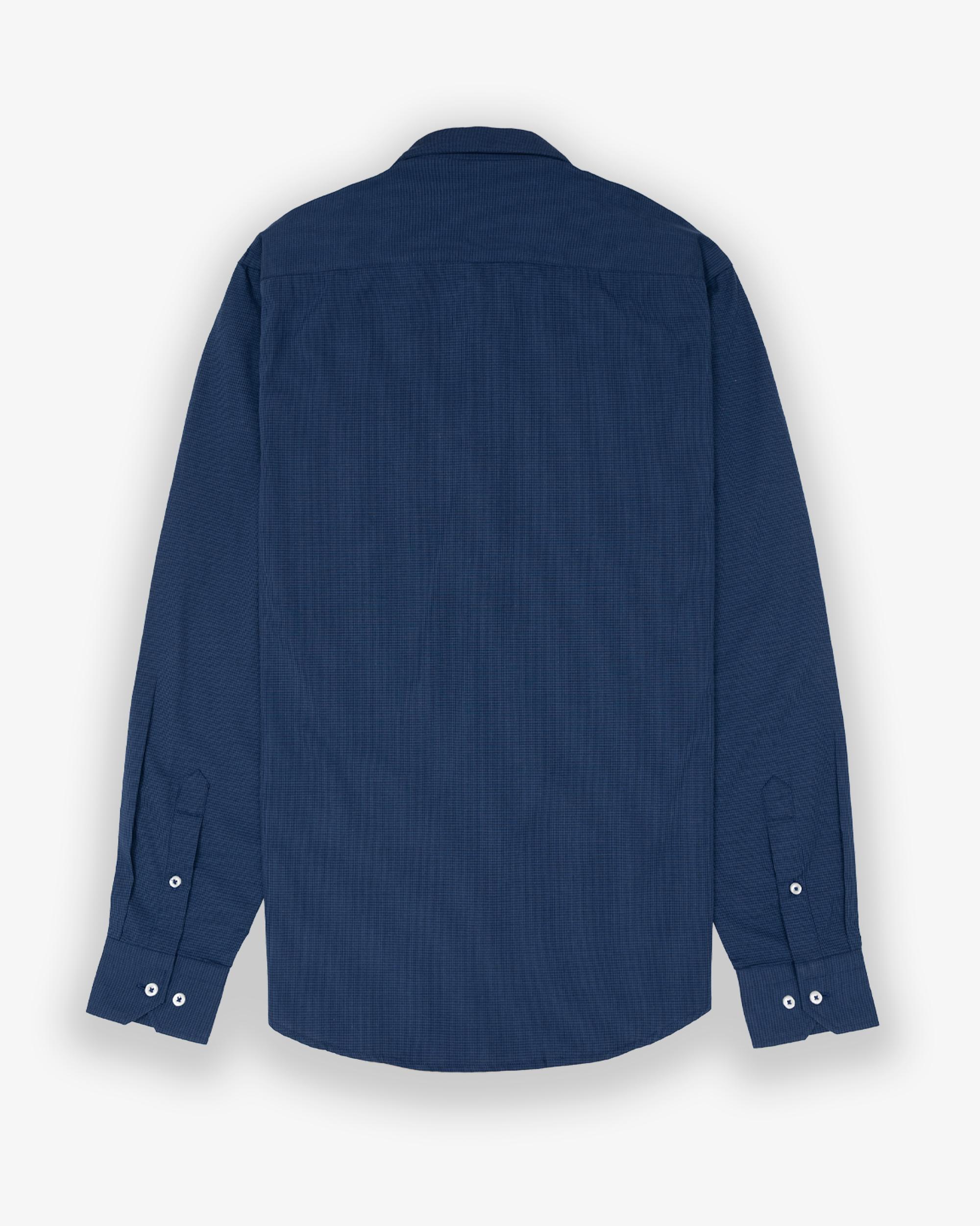 Imagen 2 de Camisa de hombre slim con estampado de cuadros - Makarthy - Azul Azul