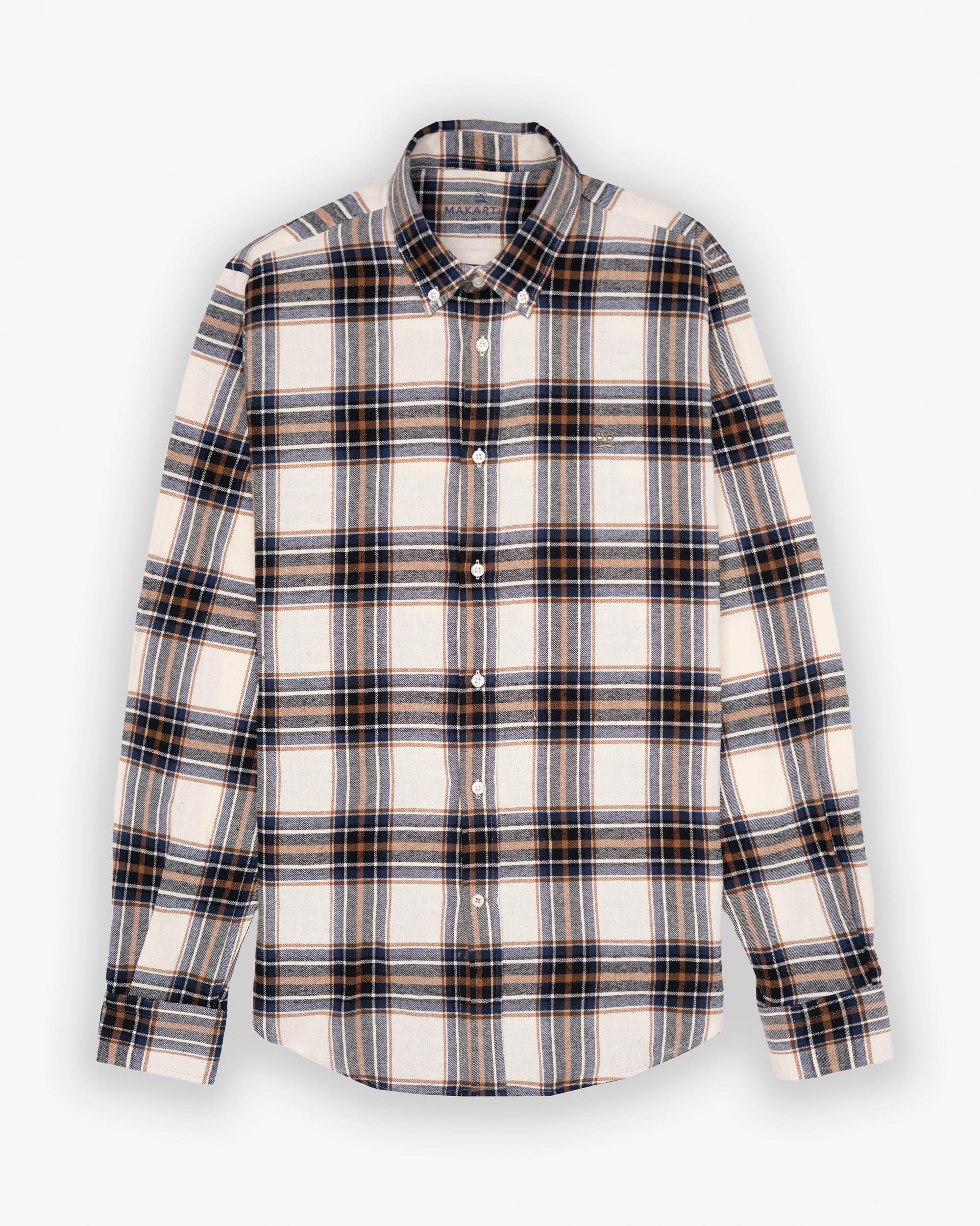 Imagen 3 de Camisa de hombre slim con cuadros y tejido tartán - Makarthy - Multicolor Multicolor