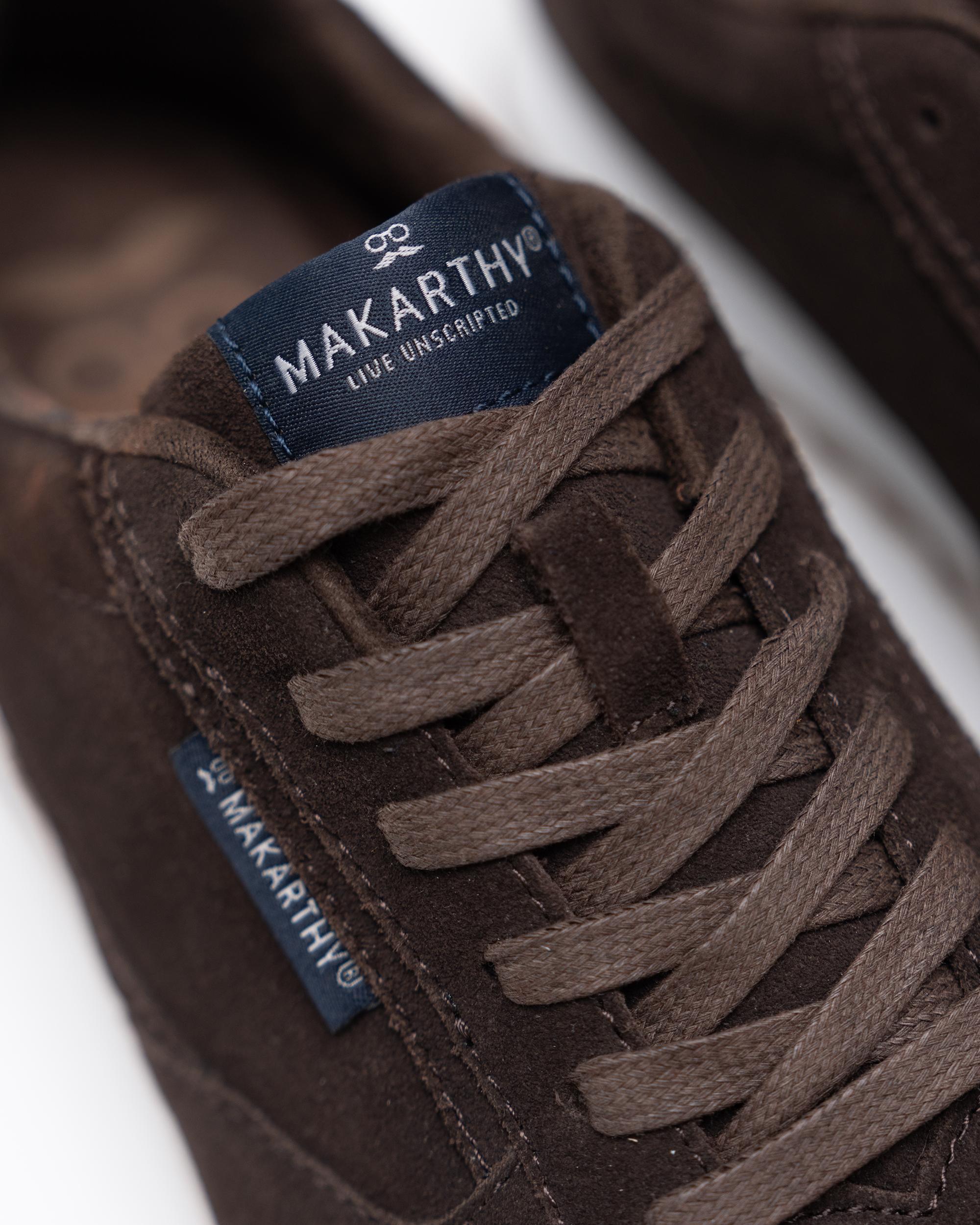 Imagen 5 de Zaparillas deportivas de hombre de ante con cordones - Makarthy - Marrón Marrón