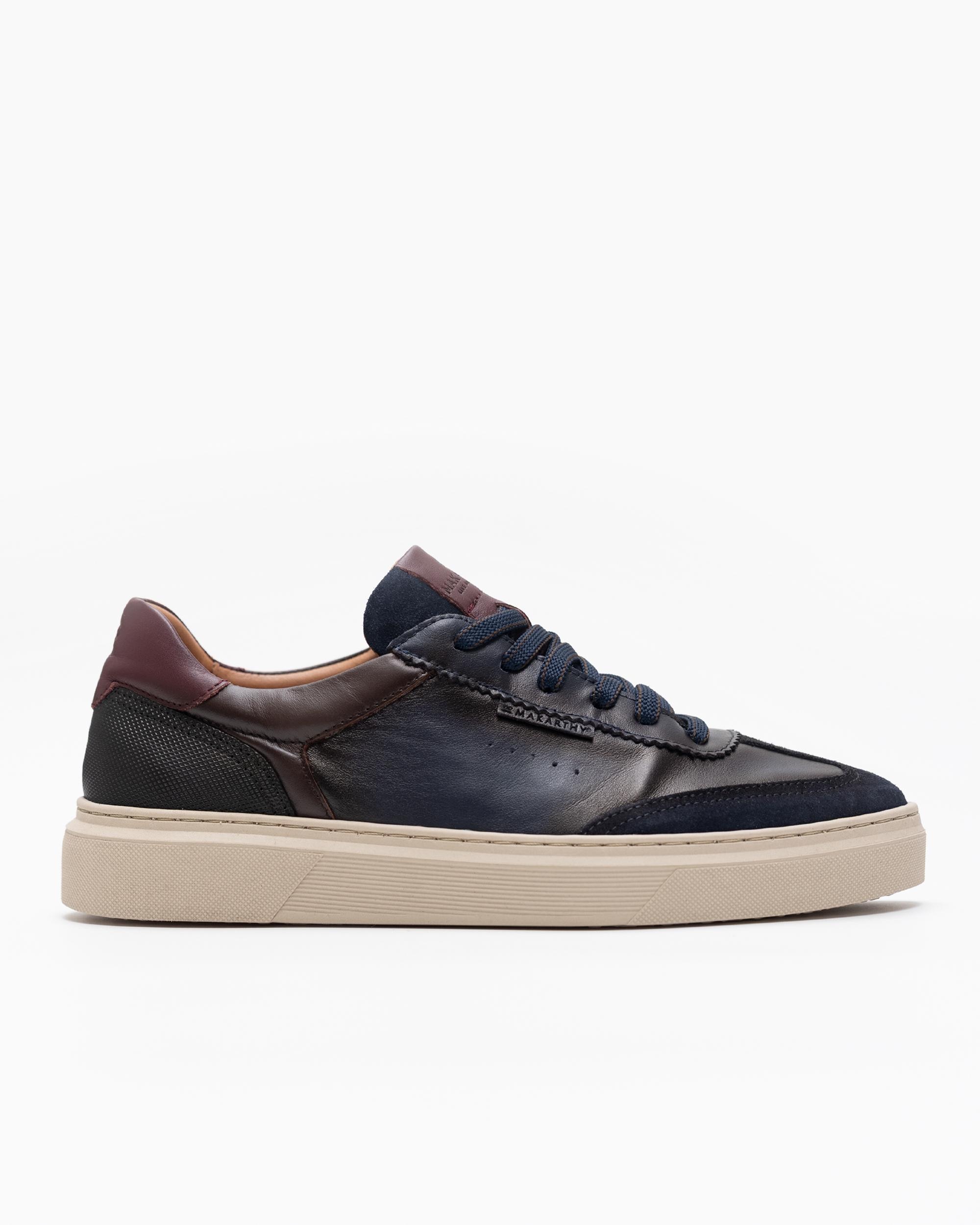 Imagen 1 de Zapatillas de vestir de hombre de piel con cordones Azul marino