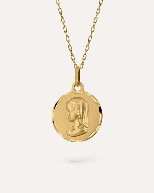 Imagen 0 de Medalla Virgen Niña de oro 9k