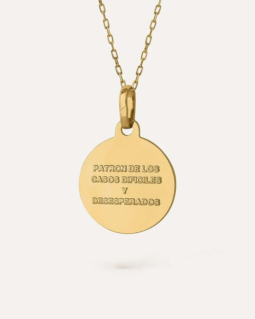 Imagen 0 de Medalla San Judas Tadeo de oro liso de 9k