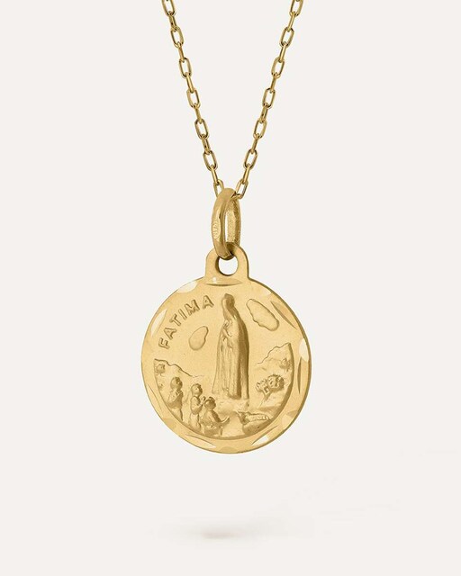 Imagen 0 de Medalla Virgen de Fátima de oro liso de 9k