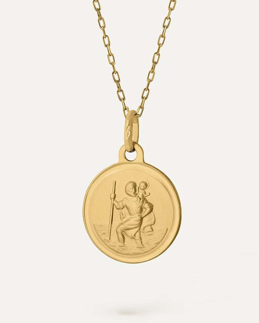 Imagen 0 de Medalla San Cristobal de oro liso de 9k