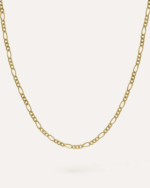 Imagen 0 de Cadena Figaro de oro liso de 9k