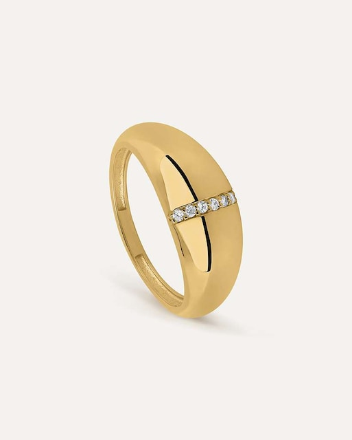 Imagen 0 de Anillo Fugaz de oro 9k montado en piedra blanca