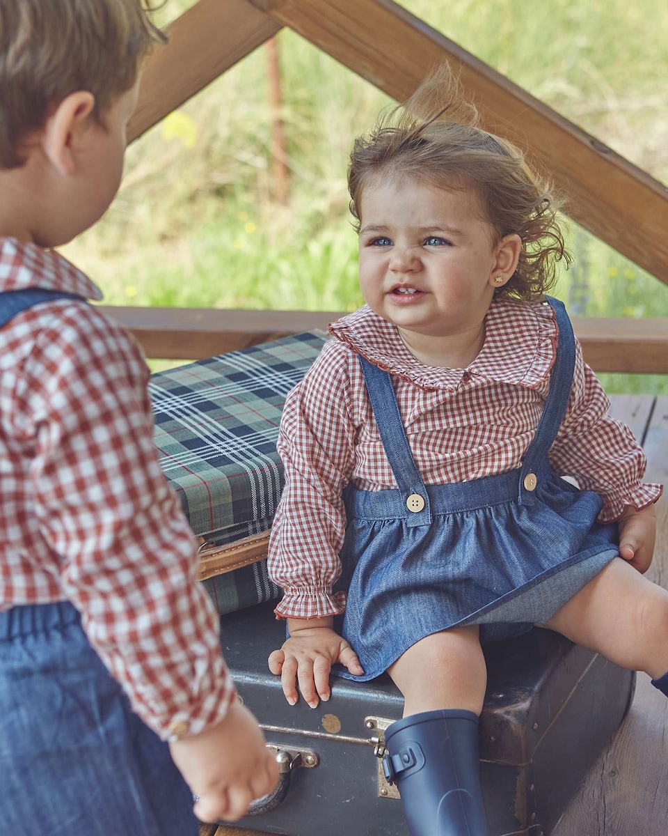 Infantil Cuadros Bebe El Corte Ingles Blusa De Bebé Niña A Cuadros