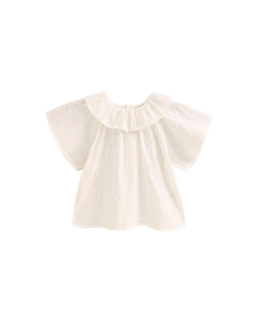 Imagen 0 de Blusa de niña plumeti con cuello volante