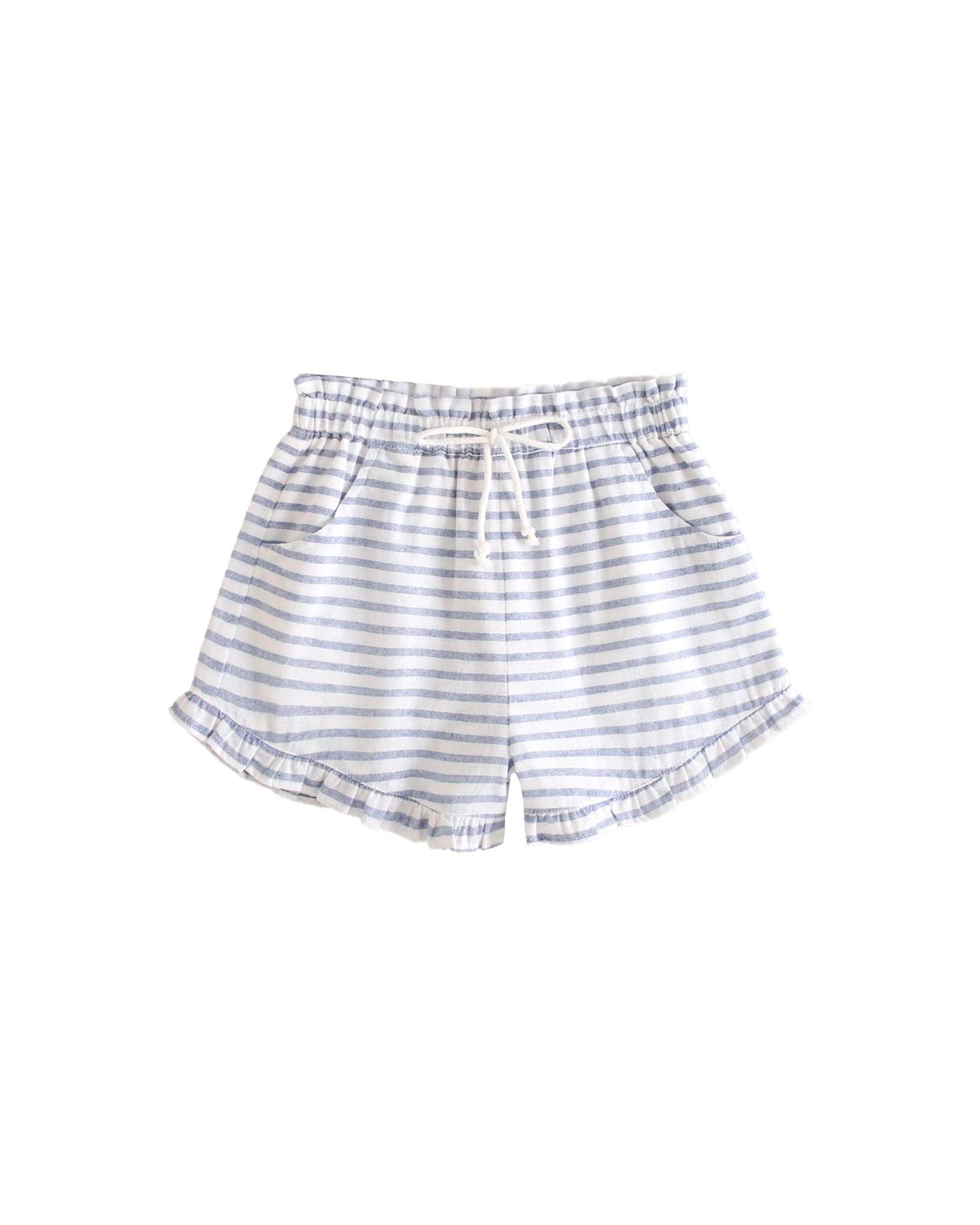 Short de niña de rayas con cintura elástica - Dadati - Blanco Blanco-3