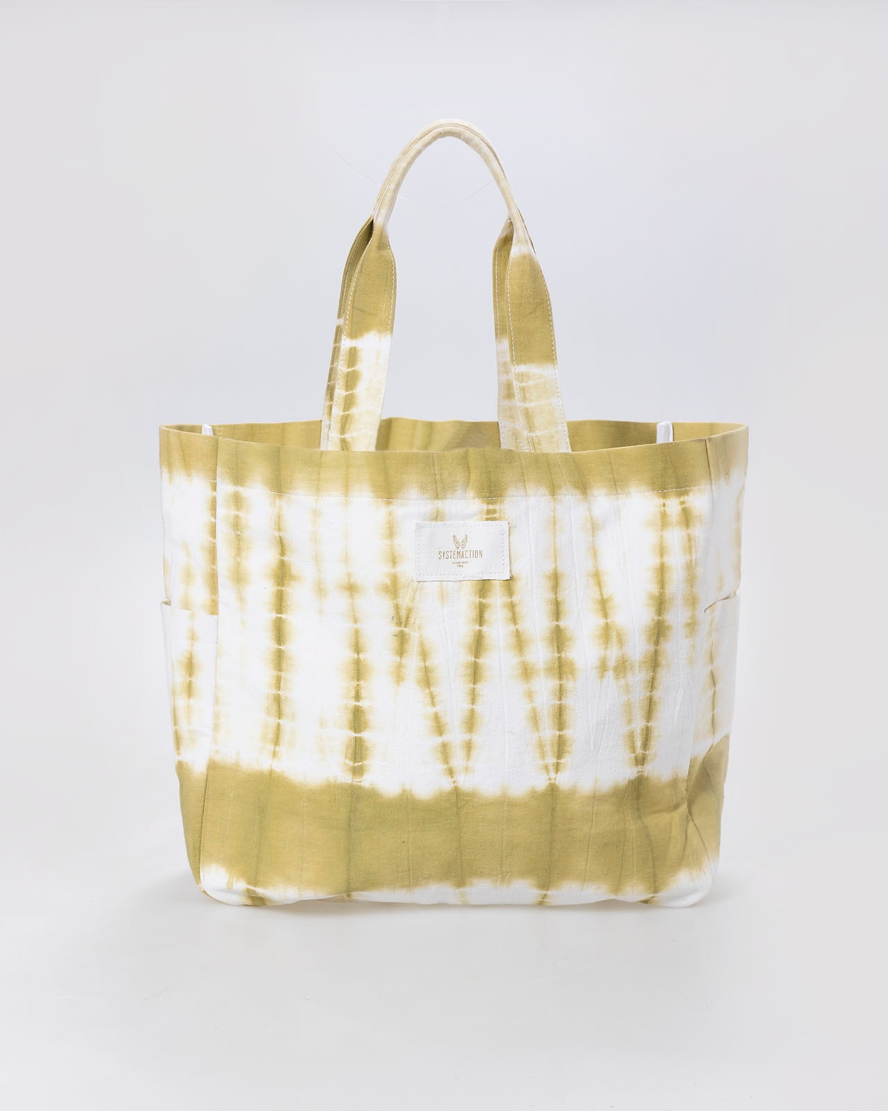 Bolso de playa con tintura tie-dye color kaki