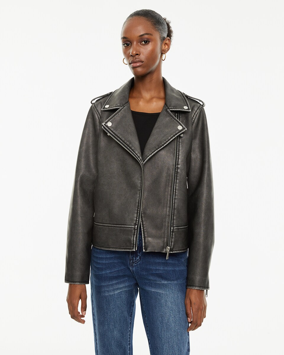 Chaqueta Americana Piel Mujer Pull And Bear Cazadora Piel Cazadora