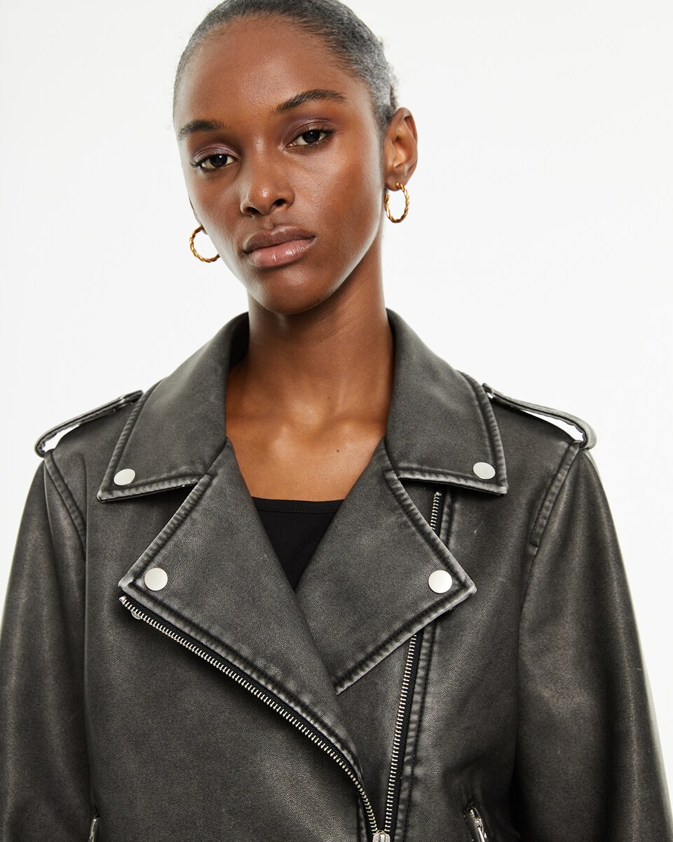 Corte Inglés Sfera Chaqueta Piel Mujer Chaqueta Negra Sfera