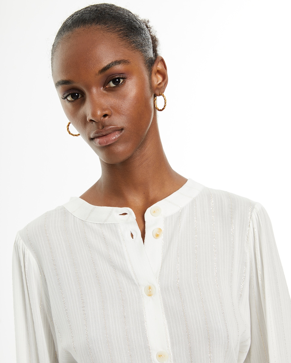 Camisa Blanca Blusa Mao Camisa Blanca Camisa Cuello Mouse Camisa