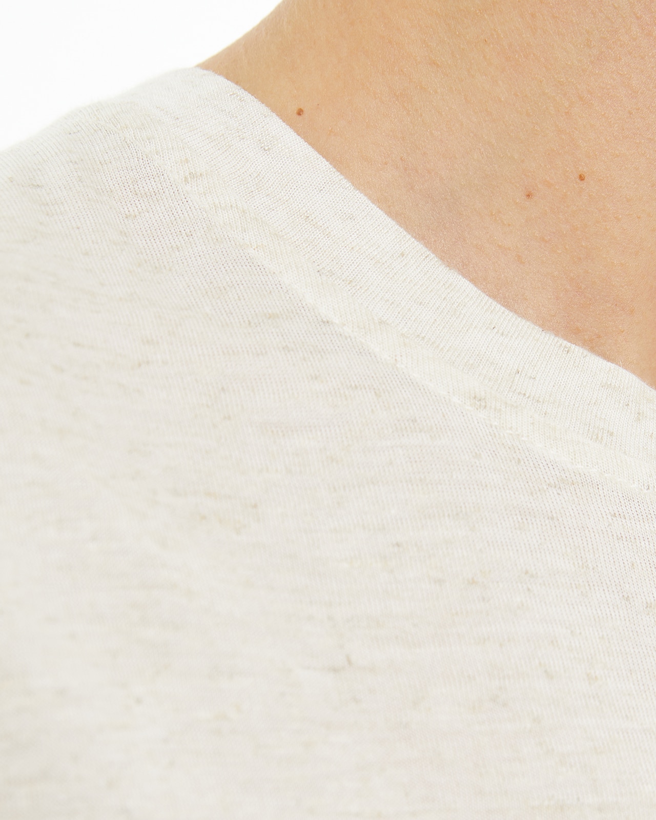 Camiseta de mujer efecto vigoré con tejido flamé - System Action - Beige Beige-5