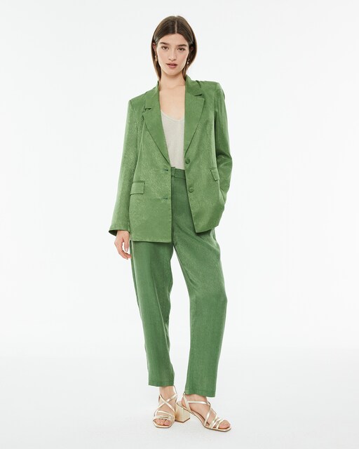 Imagen 0 de Pantalón de vestir de mujer en tejido jacquard fluido