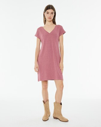 Vestidos cortos de chiffon con escote tipo scoop y mangas de volantes Piscina