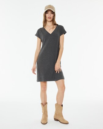 Vestidos cortos de chiffon con escote tipo scoop y mangas de volantes Verde Oscuro