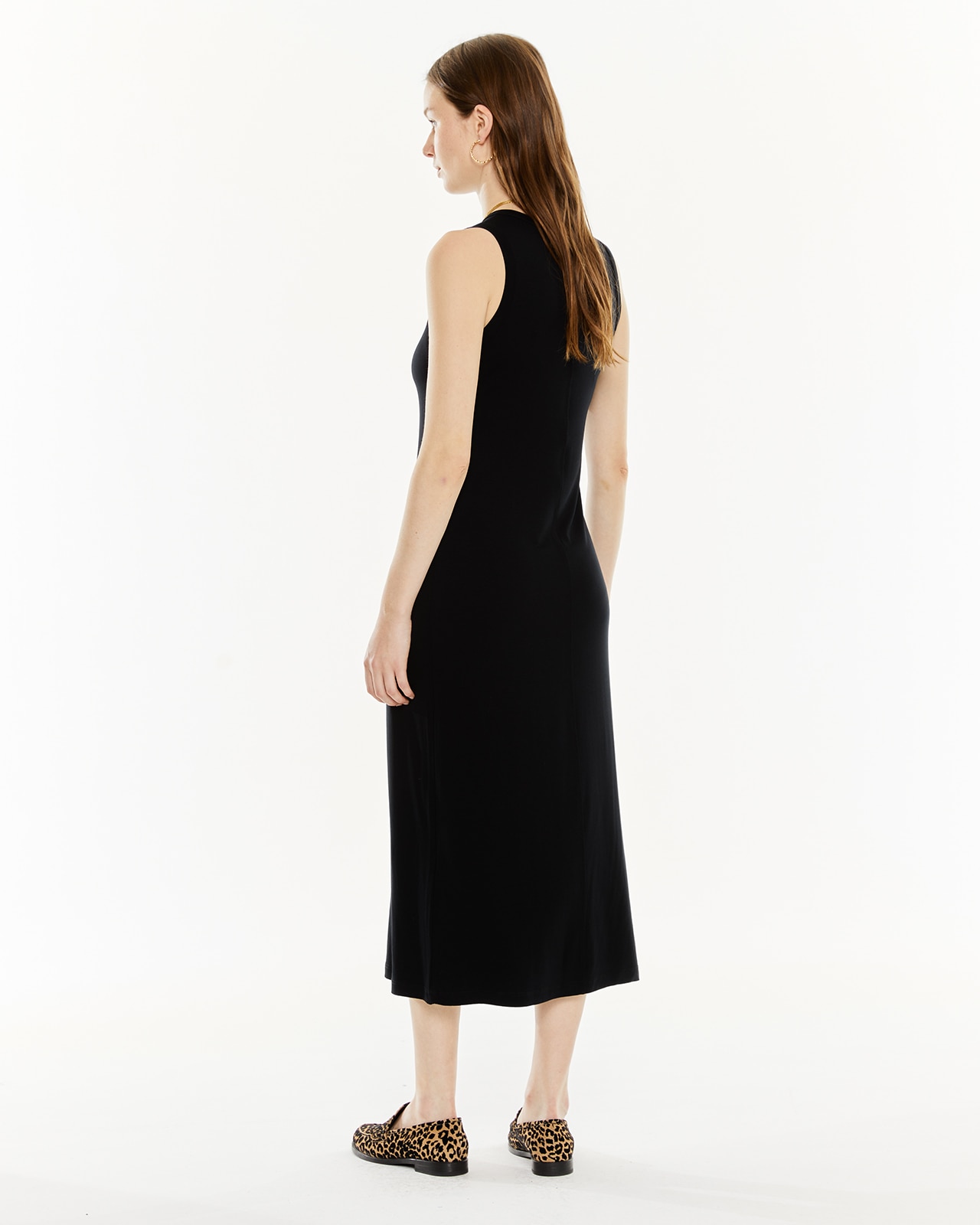 Vestido sin mangas y escote redondo - System Action - Negro Negro-2