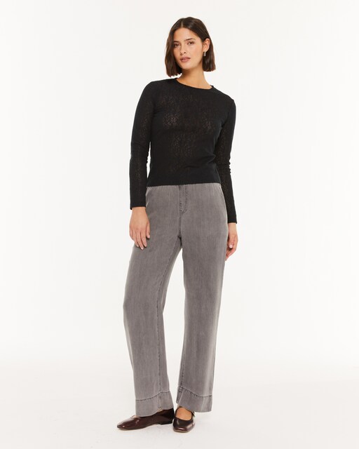 Imagen 0 de Pantalón de mujer de tejido tencel con goma Prenda sostenible