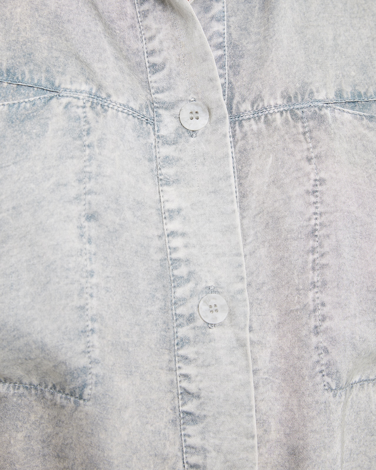 Camisa de mujer oversize con bolsillos plastrón - System Action - Gris Gris-5
