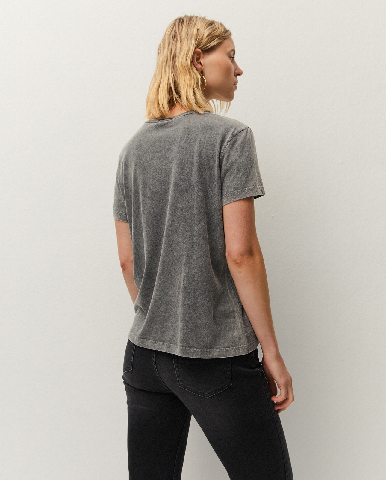 Camiseta de mujer con dibujo frontal - System Action - Gris claro Gris claro-2