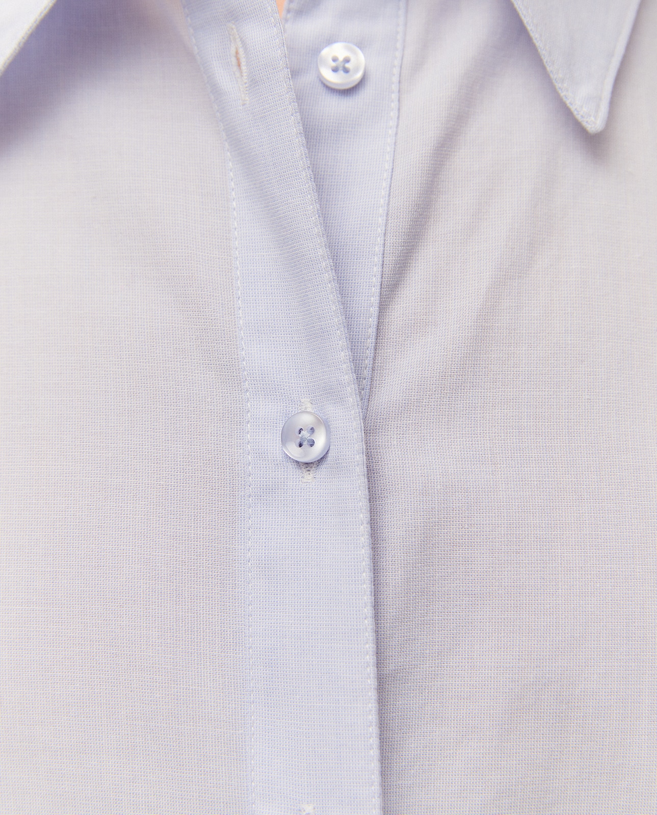 Camisa de mujer liso y larga - System Action - Azul claro Azul claro-5
