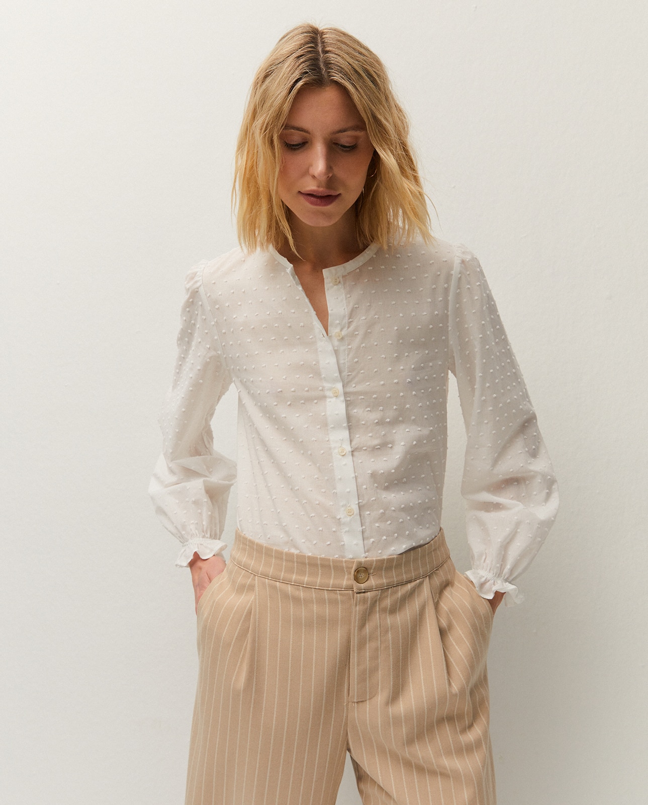System Action - Camisa de mujer larga.