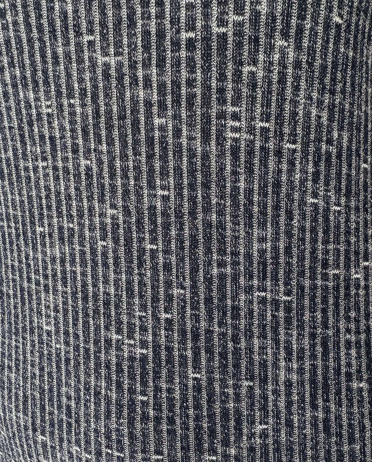 Vestido largo de canalé con abertura lateral y tirantes - System Action - Azul índigo Azul índigo-5