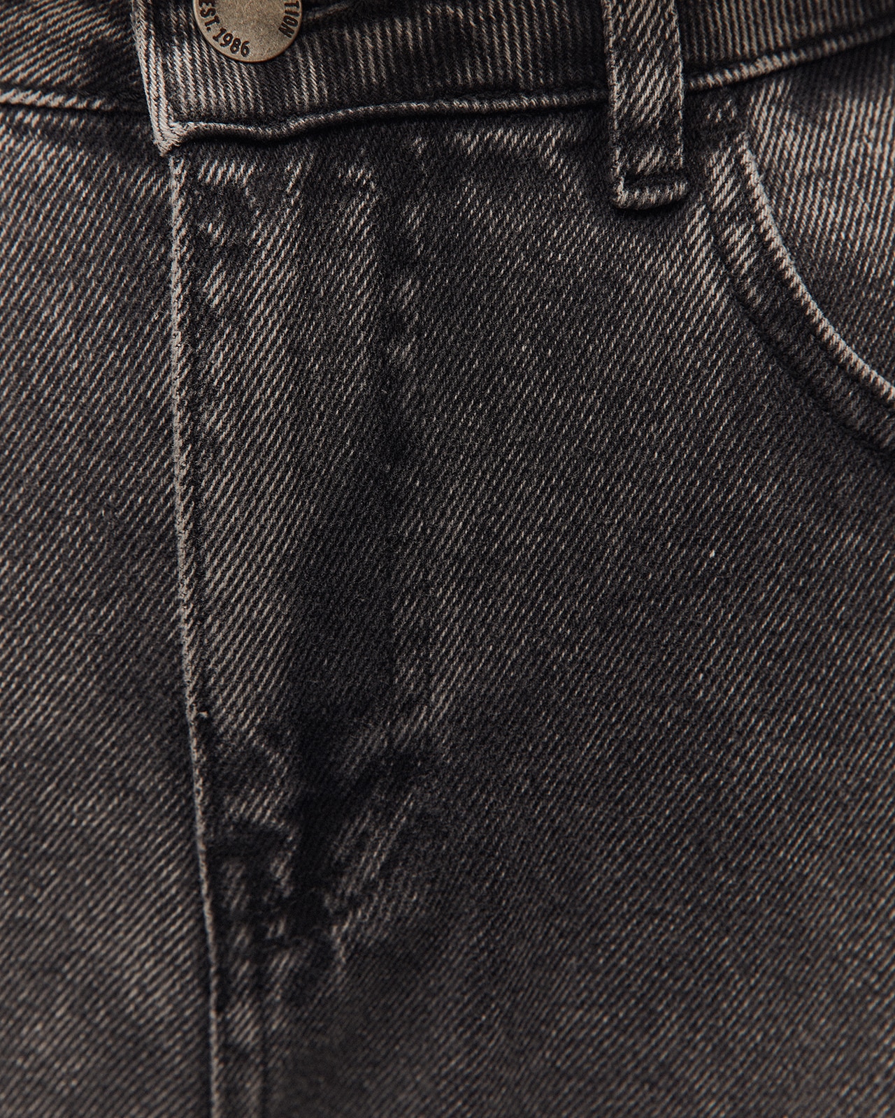 Pantalón vaquero wide leg de mujer de tiro medio - System Action - Negro Negro-5