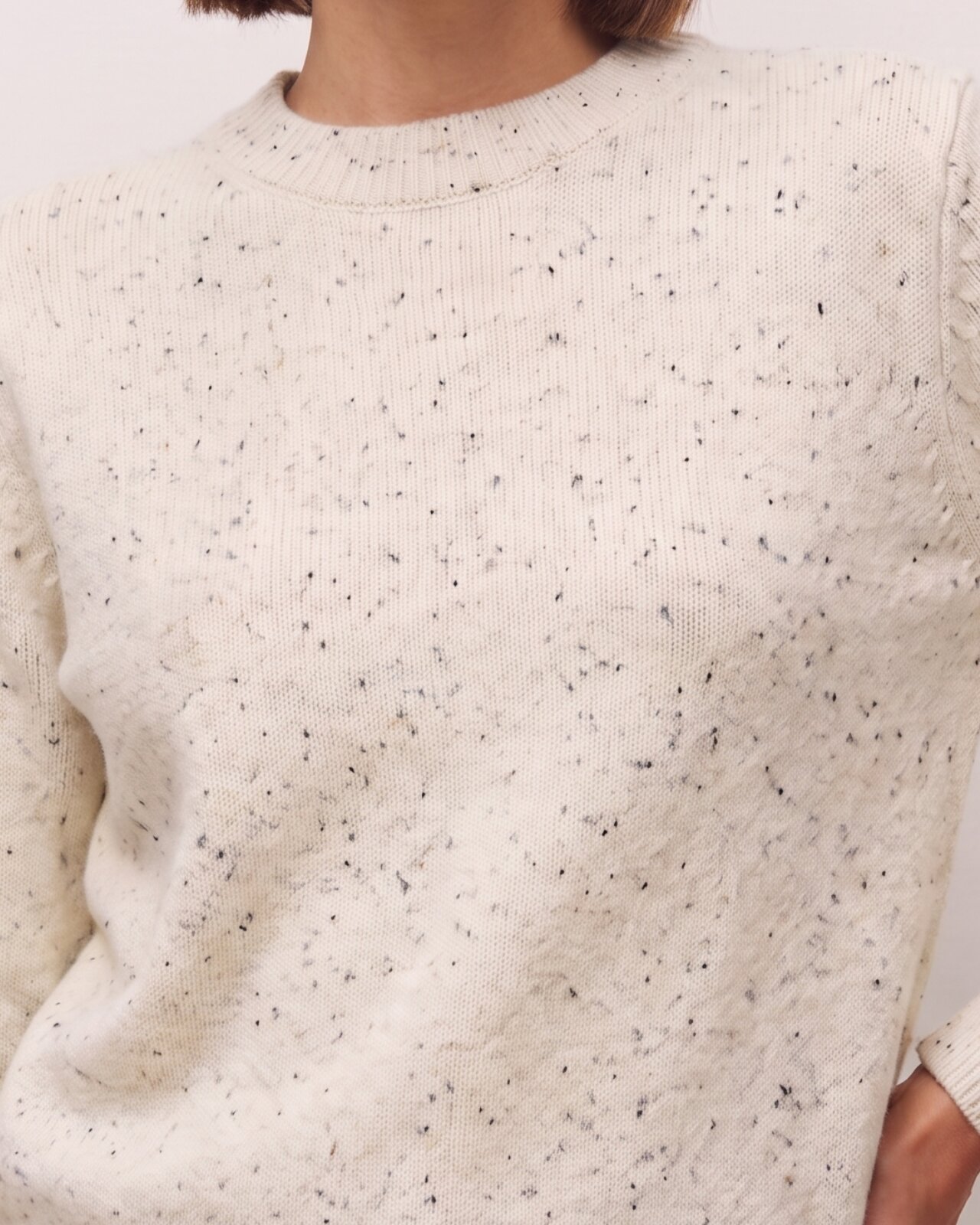 Jersey de mujer de manga larga bicolor - System Action - Crudo Crudo-5