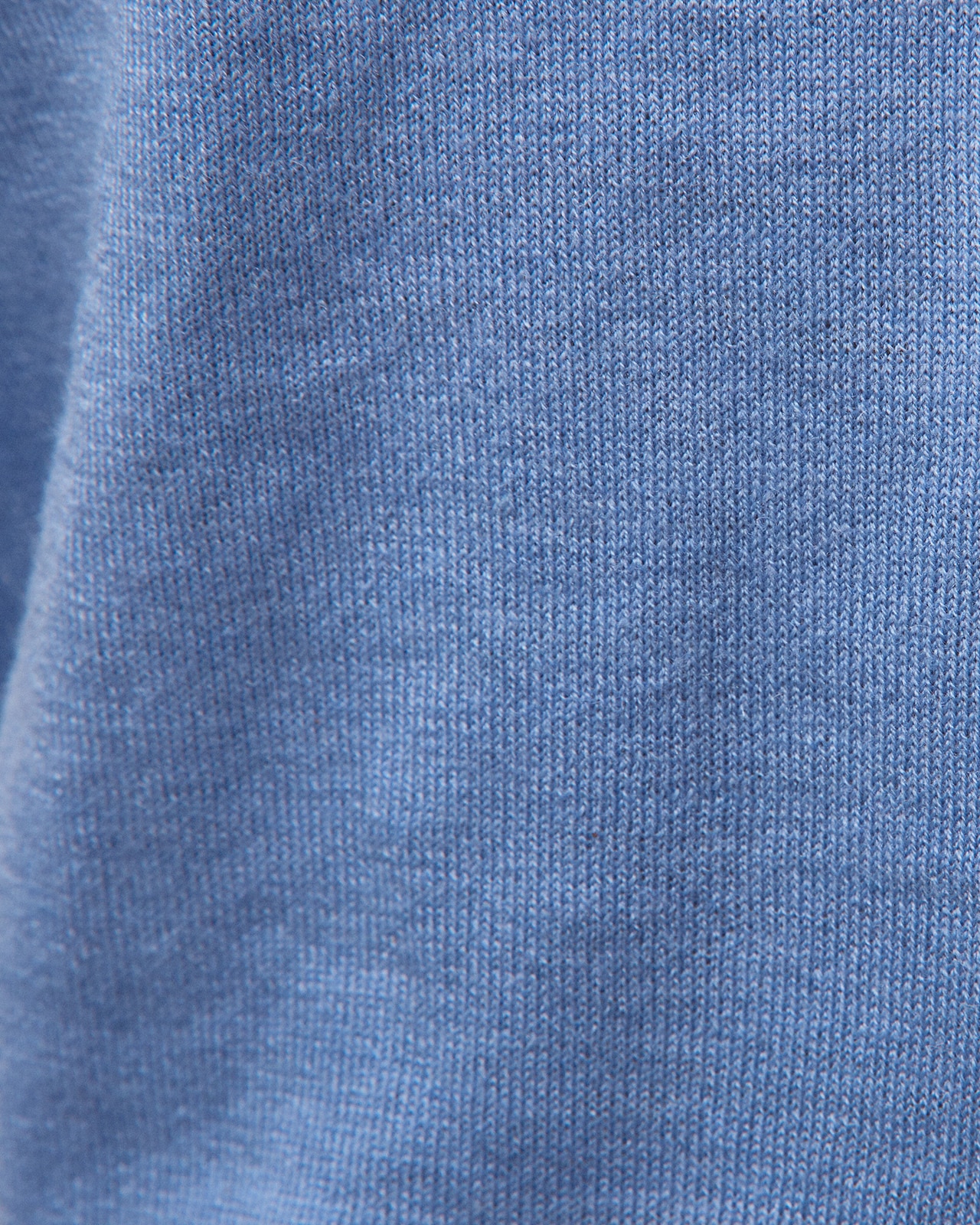 Jersey básico fino de mujer con escote pico y manga larga - System Action - Azul Azul-5