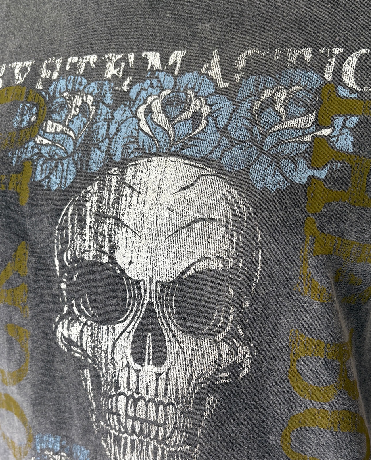 Camiseta de mujer de manga corta y print posicional delantero - System Action - Gris oscuro Gris oscuro-5