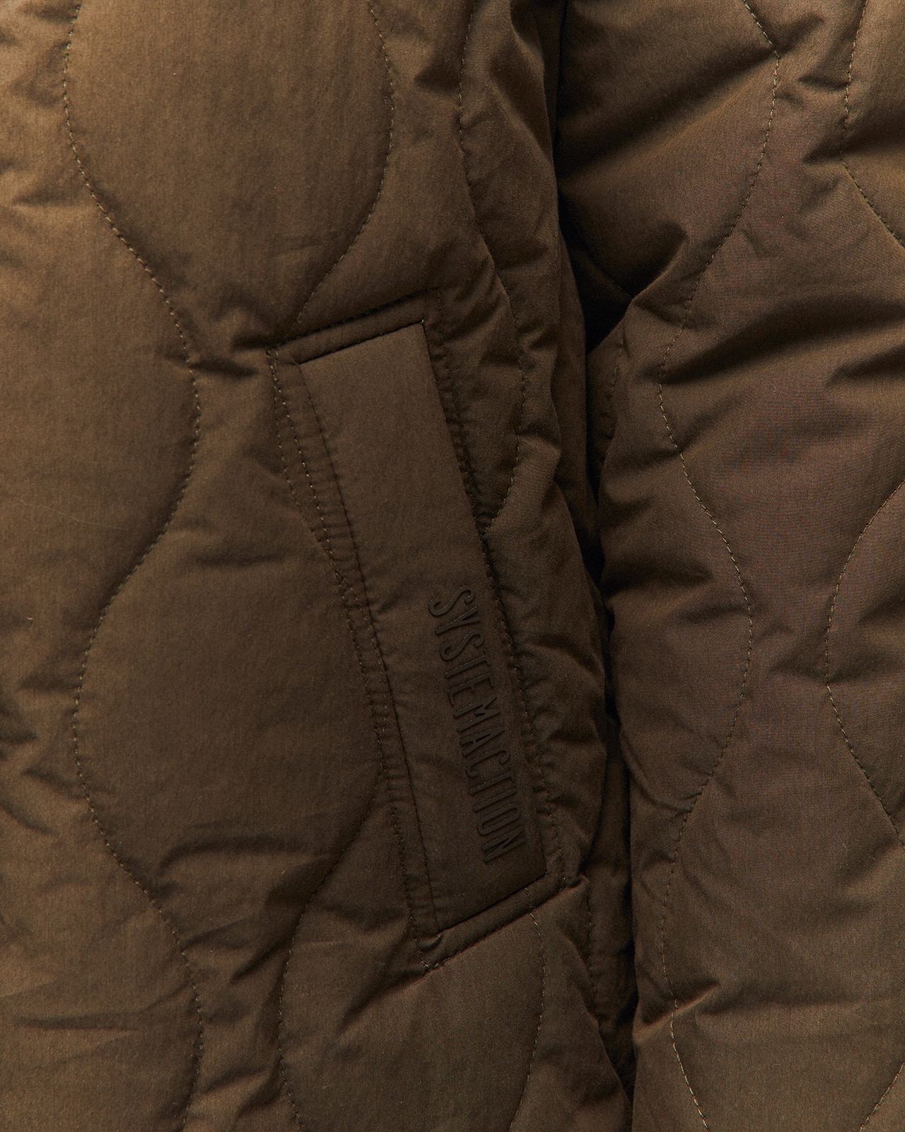 Anorak de mujer con cuello camisero de pana y bolsillos delanteros - System Action - Verde Verde-5