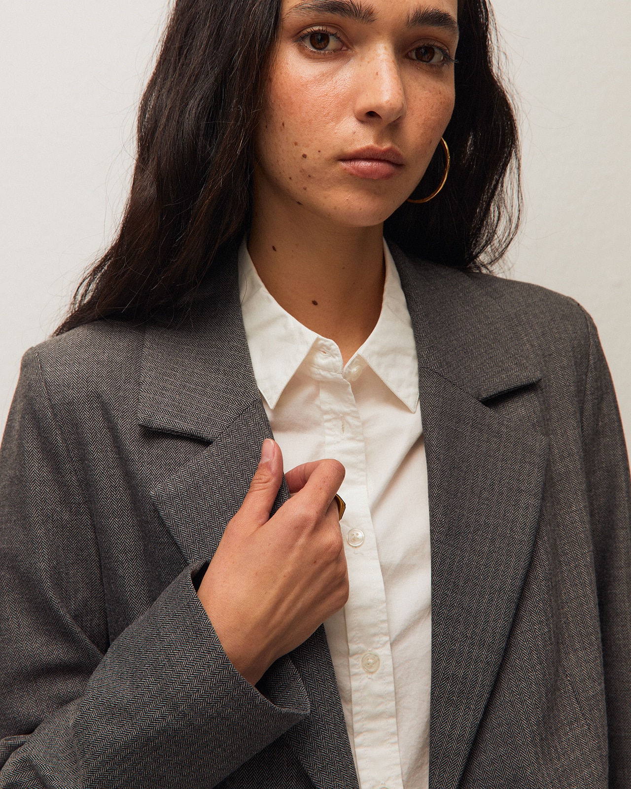 Americana de mujer con cuello solapa y cierre con dos botones - System Action - Negro Negro-4