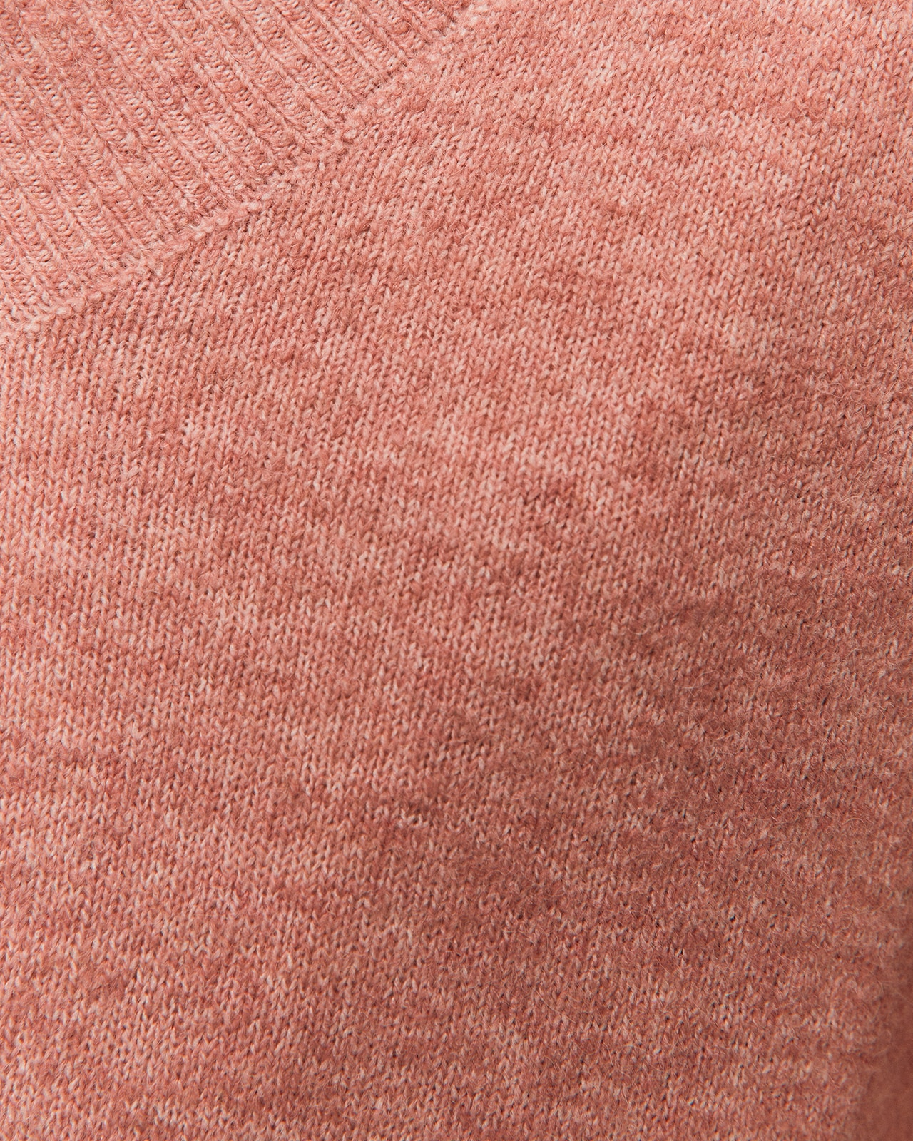 Jersey básico de mujer con escote pico y manga larga - System Action - Rosa Rosa-5