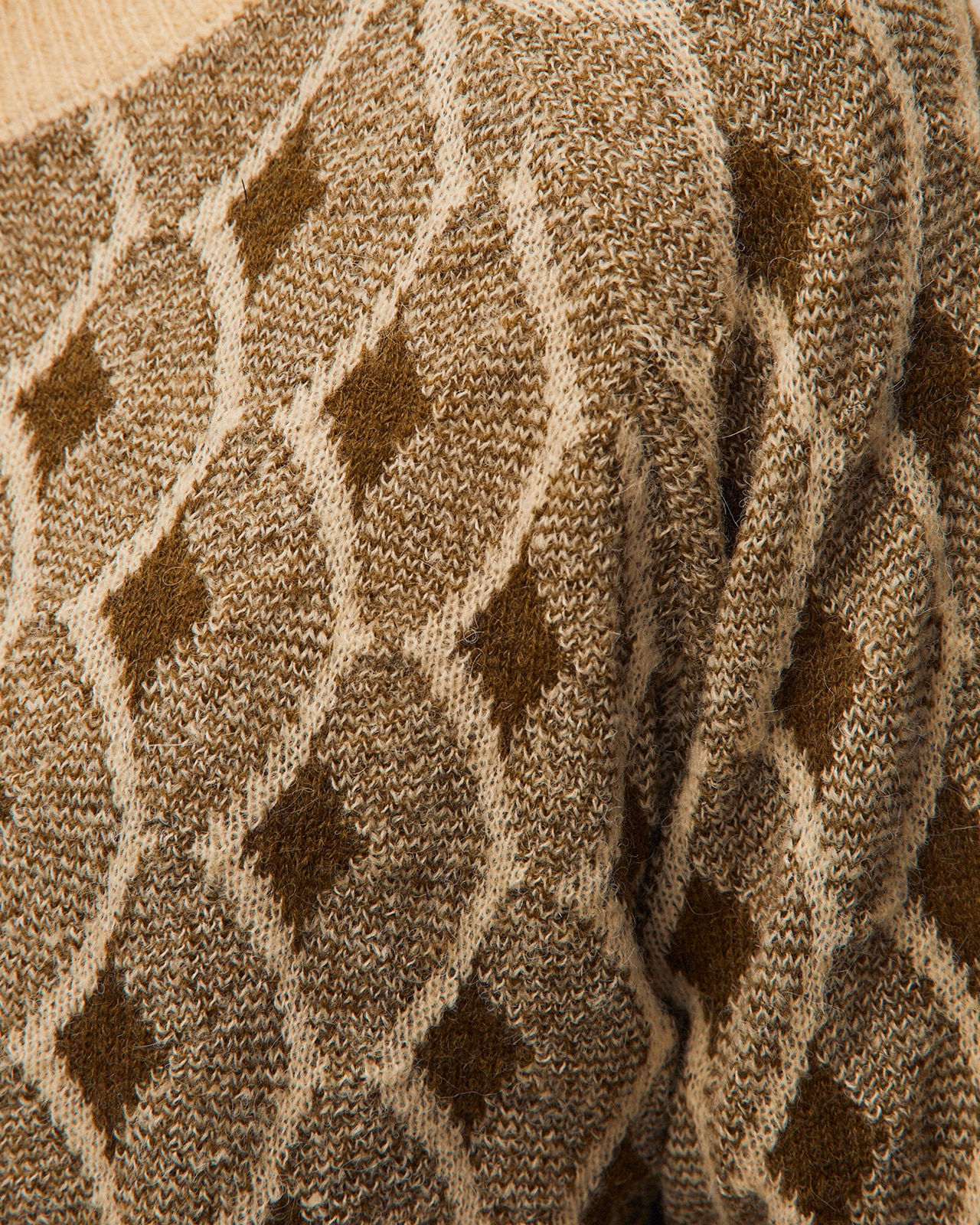 Jersey de mujer con jacquard geométricoy escote redondo - System Action - Verde Verde-5