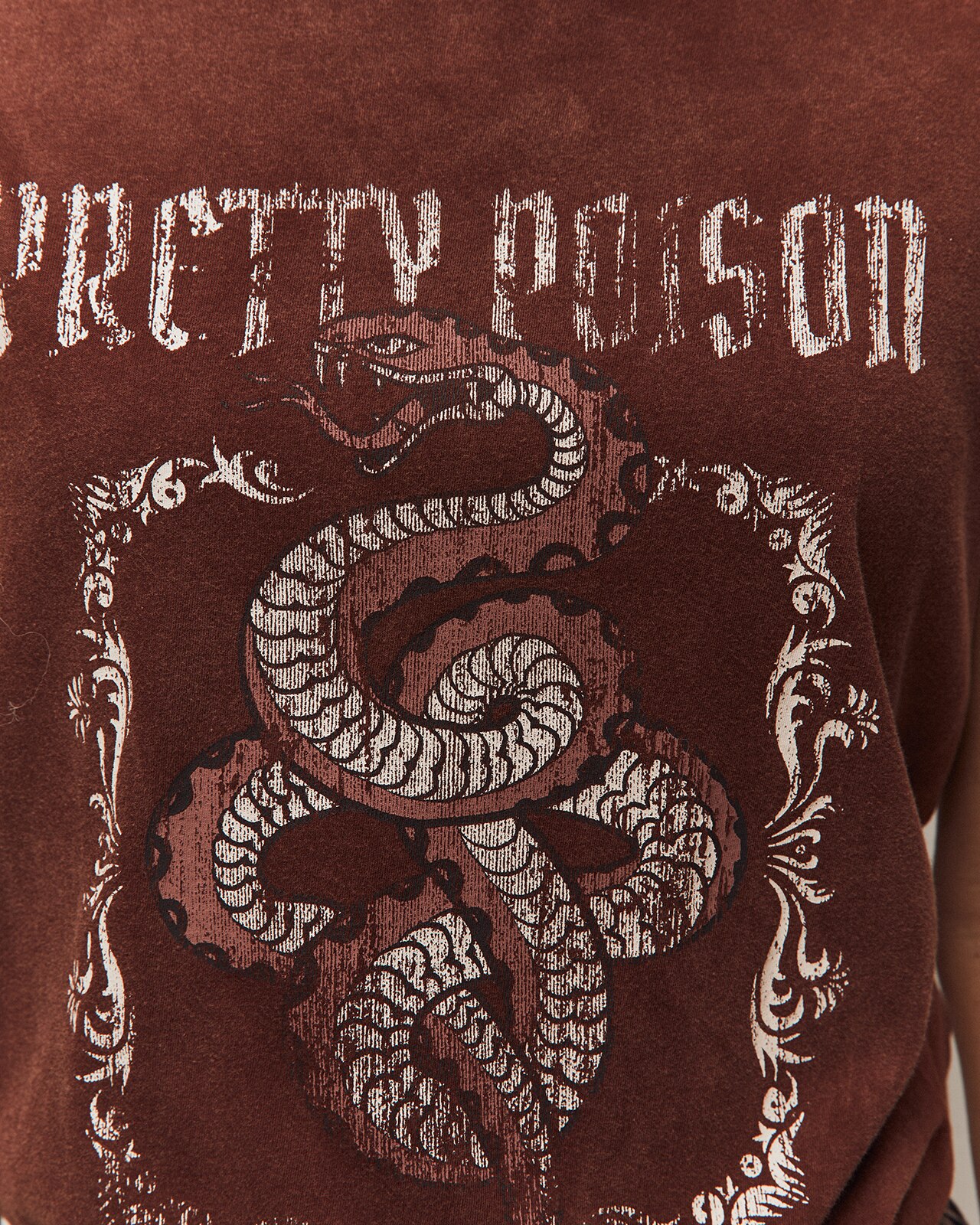 Camiseta de mujer en manga corta y con print de tigre - System Action - Marrón Marrón-5
