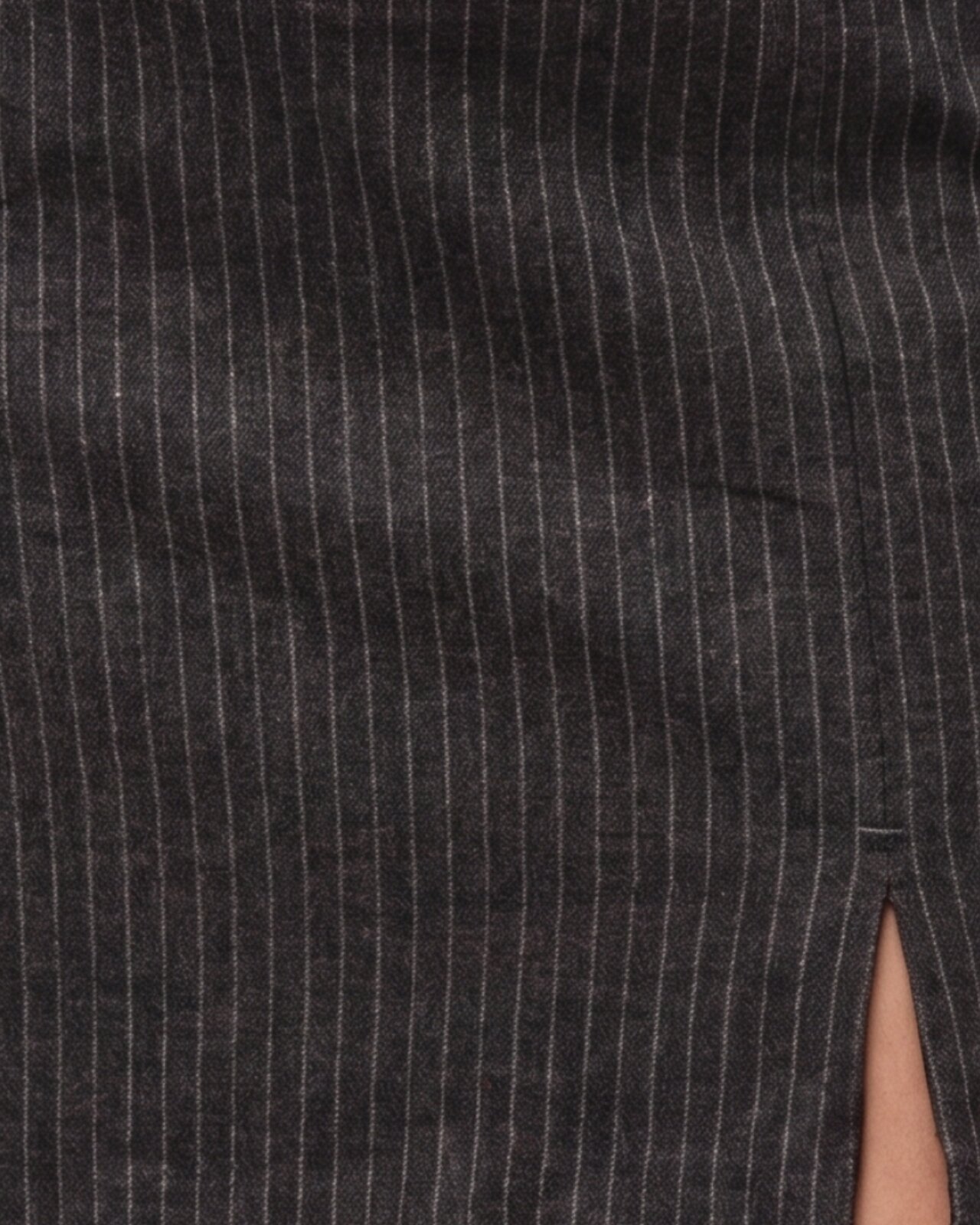 Falda corta de raya diplomática con goma en la cintura - System Action - Gris Gris-5