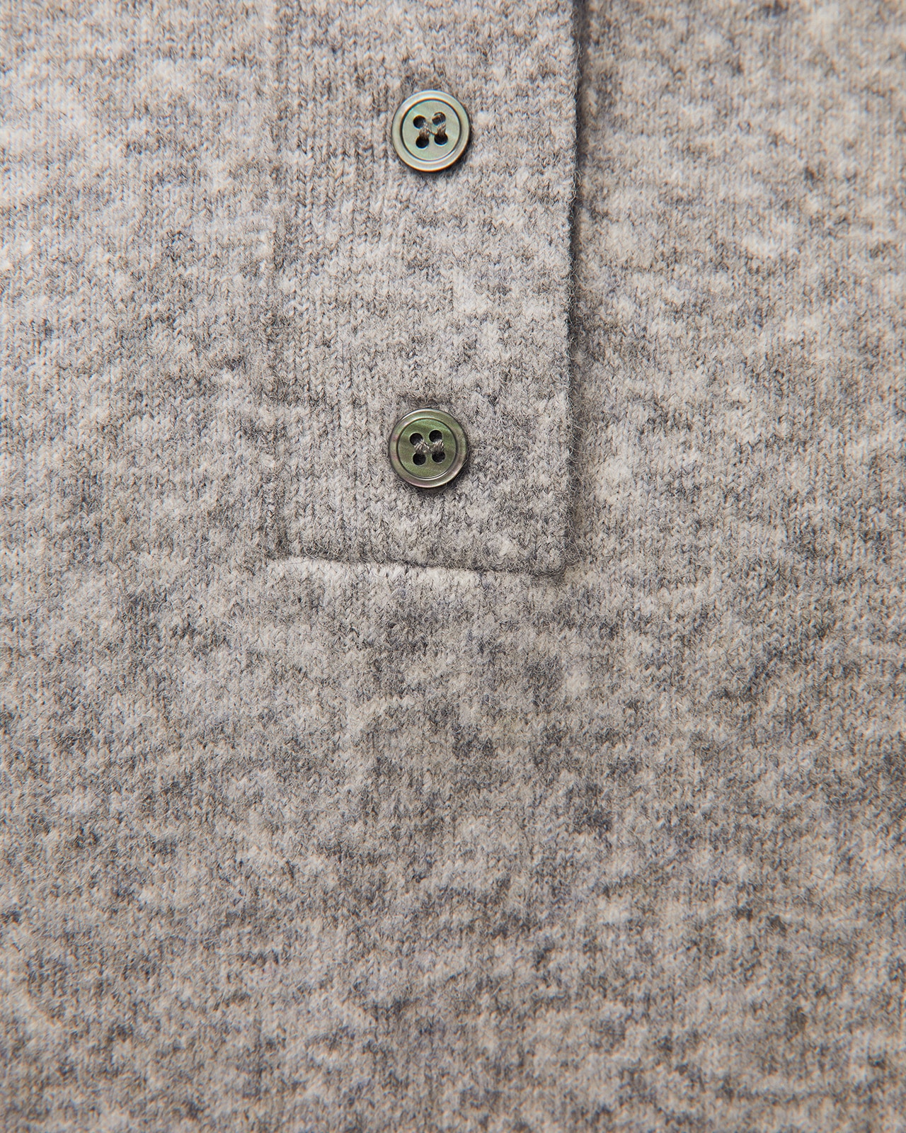 Jersey de mujer con cuello polo, bajo y puños acanalados - System Action - Gris Gris-5